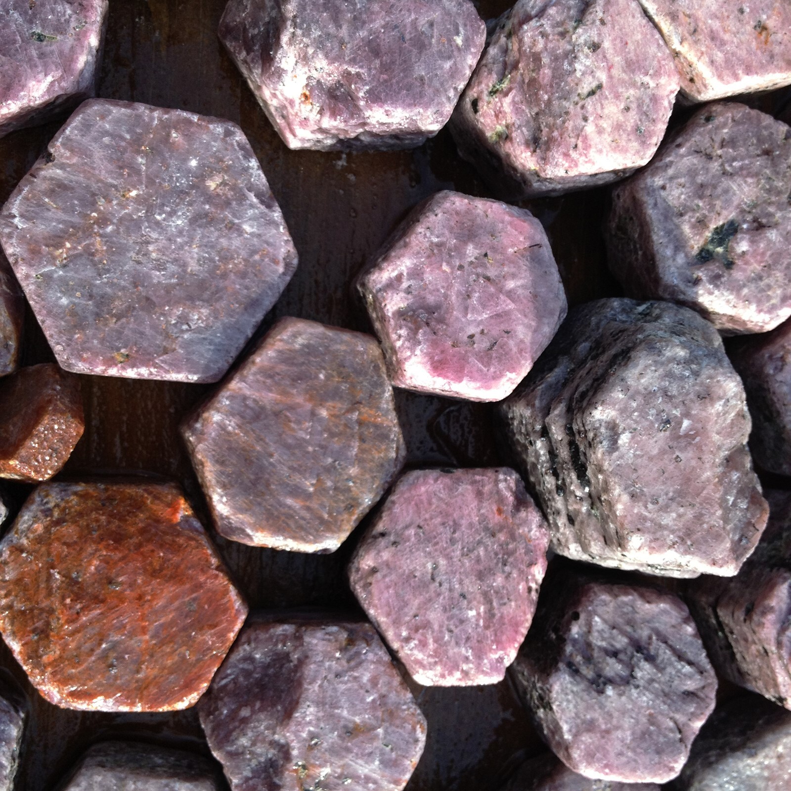 Hexagonal Ruby – Rough Rocks for Tumbling -Wholesale Stone Crystal Mineral (Ind)