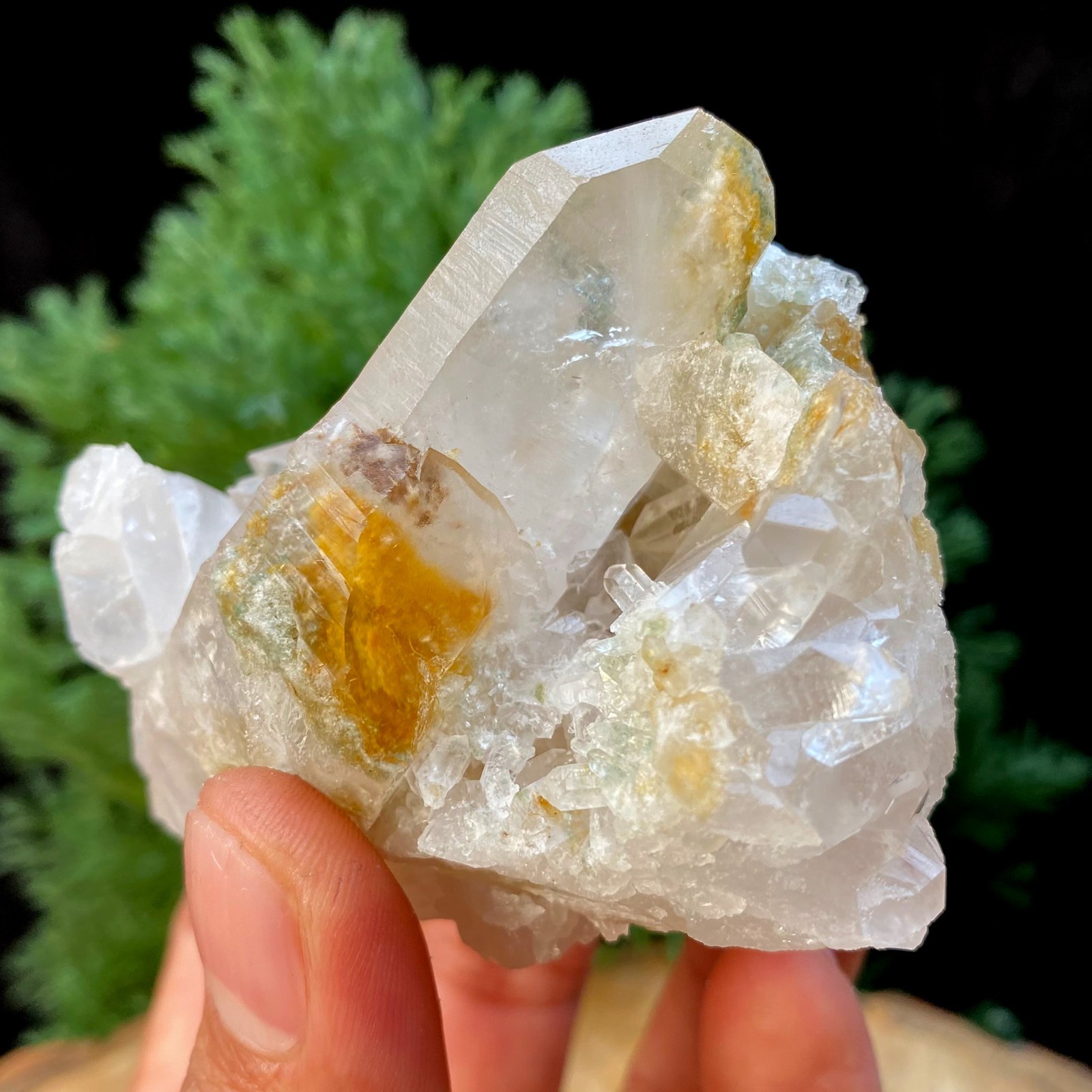 Himalayan Samadhi Quartz Stone Natural Yellow Healing Specimen Incl 0.58 Lb