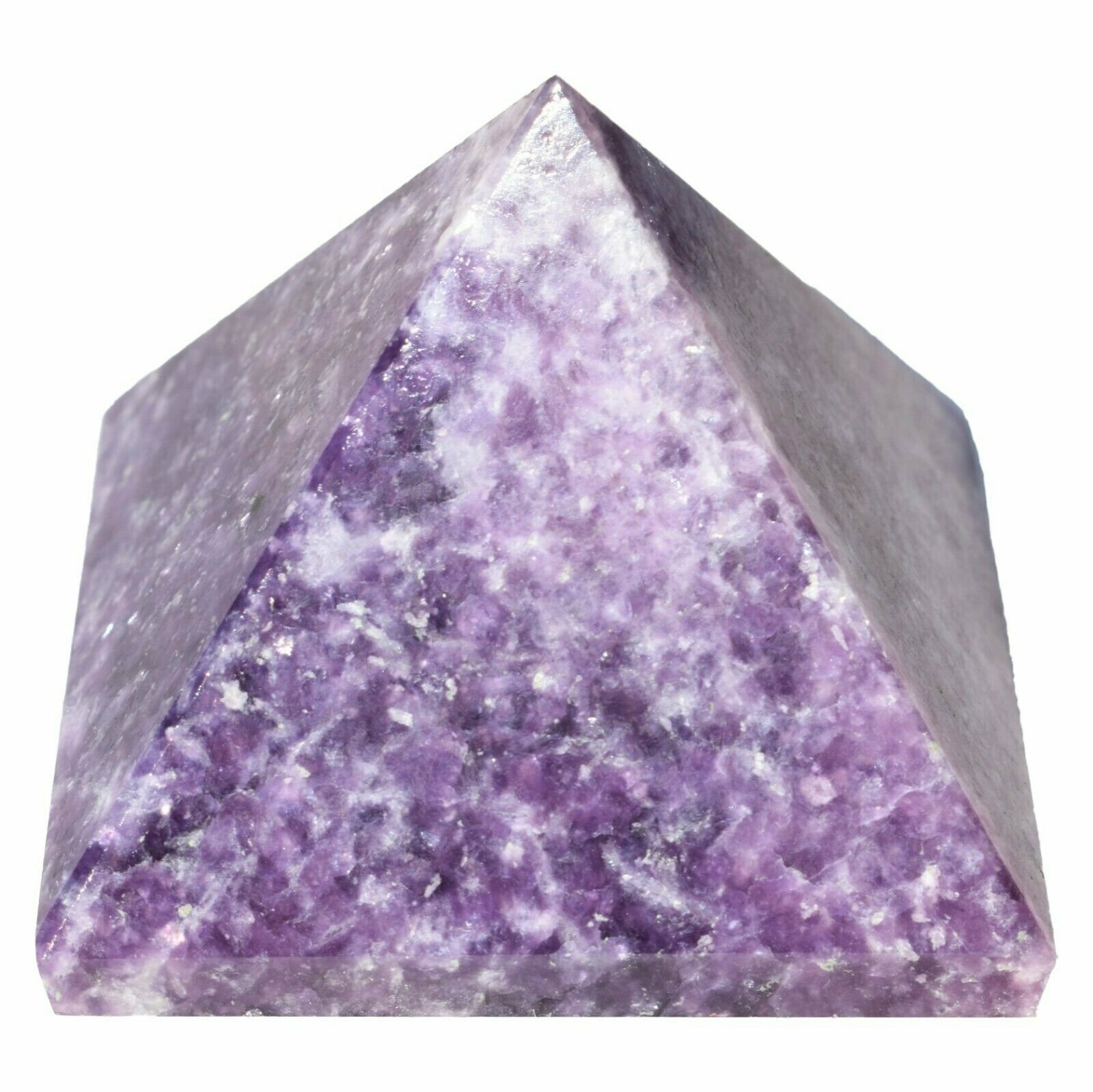 Charged Hand Made Gemstone Crystal Pyramid + Selenite Puffy Heart Charger