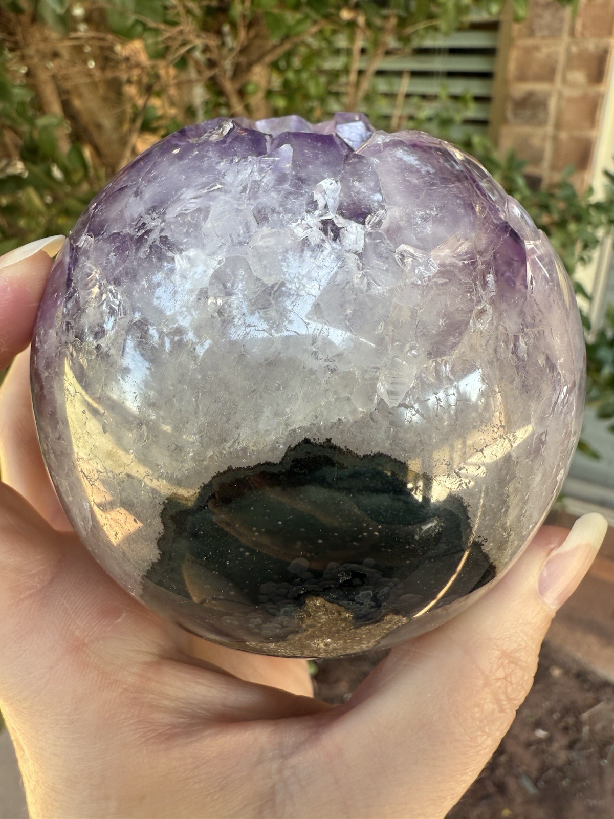 Large 87mm Toothy Amethyst Crystal Druzy Sphere 1lb 12 Oz Purple Phantoms Ball