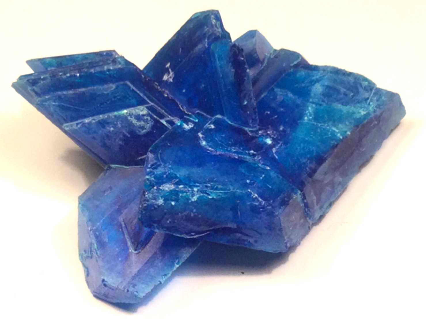 Blue Chalcanthite Large Crystal Specimen.88x68x39mm.91grams.Lab Grown Poland