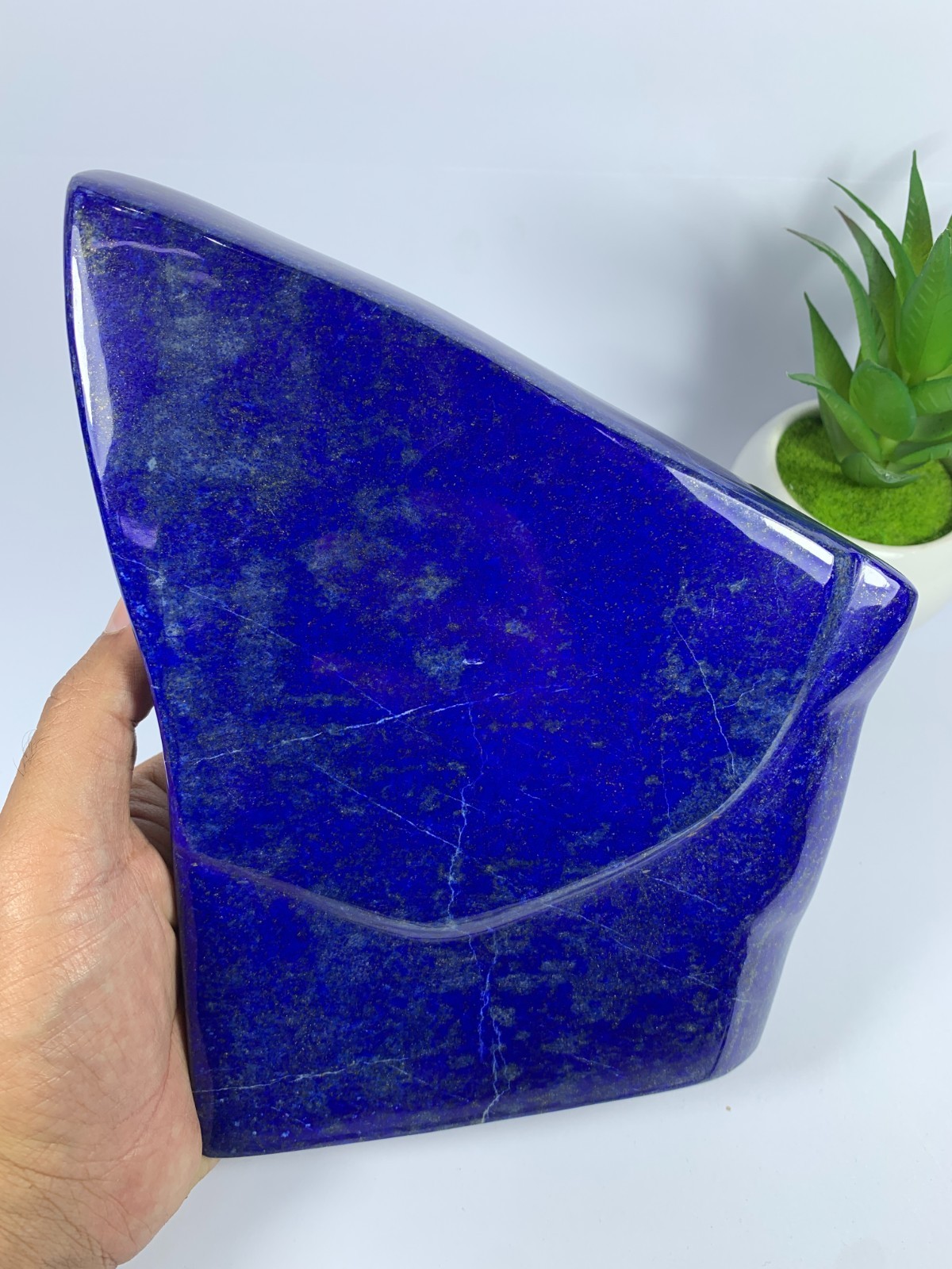 4.54lbs Lapis Lazuli Freeform Polished Tumble, Healing Crystal Rough Specimen
