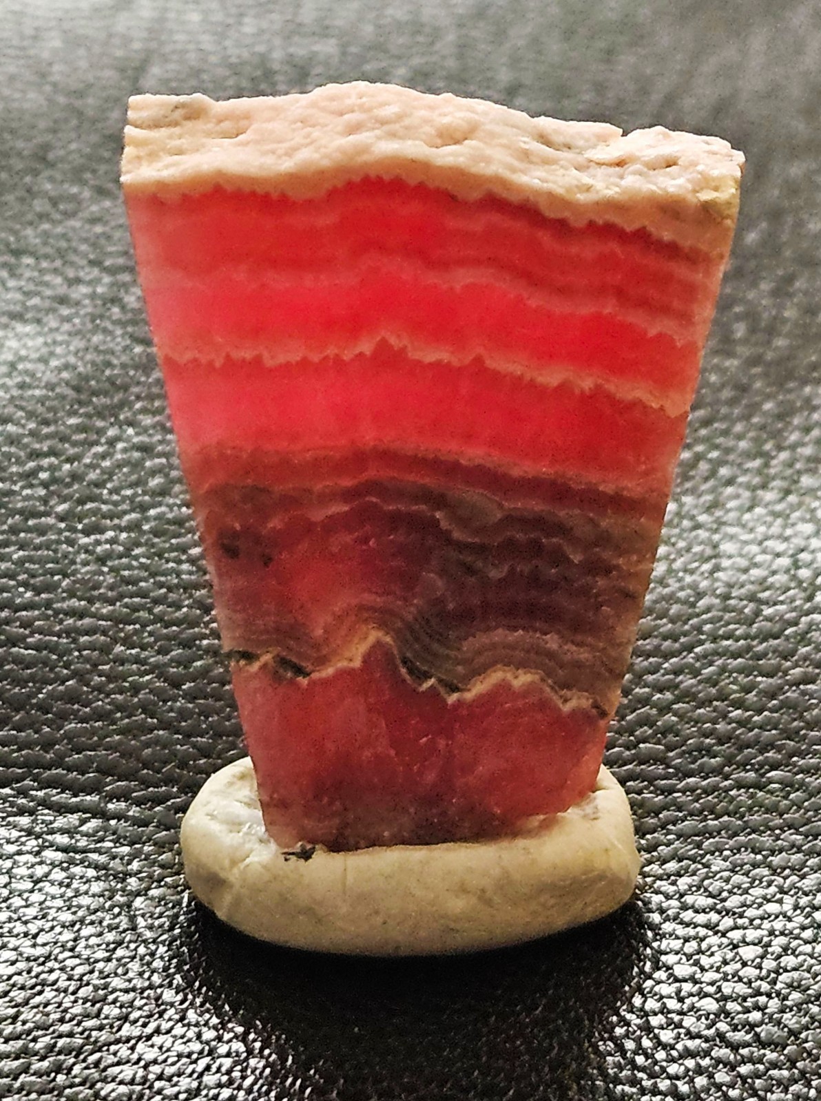 Rhodrochrosite Stalactite “Fan” Slice – Argentina#1