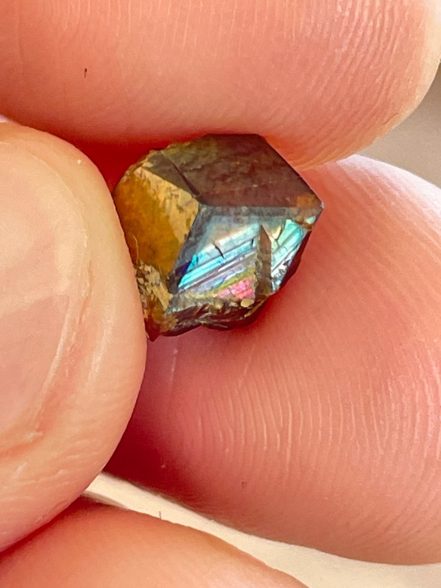 Rough Iridescent Andradite Rainbow Garnet Crystal Tenkawa Nara Japan Mineral G2