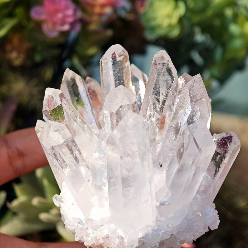 300G+ New Find Large Clear White Quartz Crystal Healing Cluster Mineral Rocks