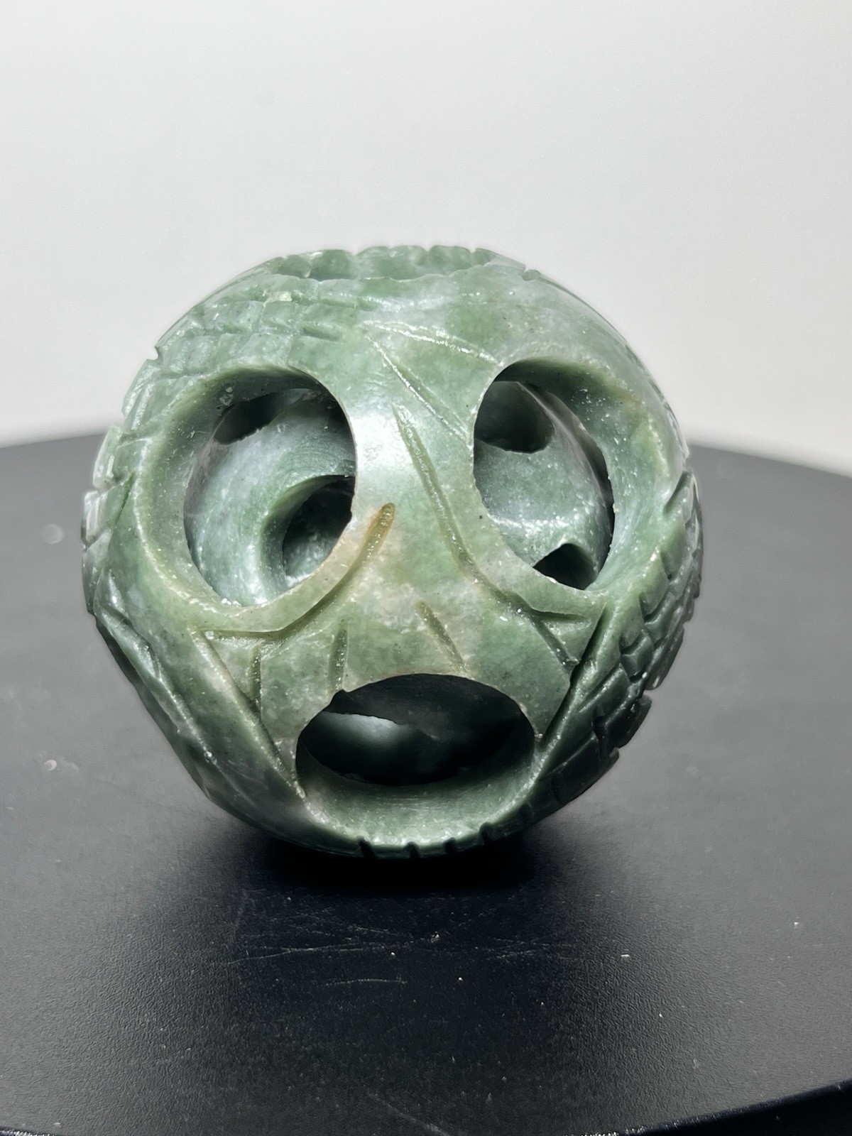 Jade 2 Piece 3-layer Puzzle Sphere Set – See description & pics for more details