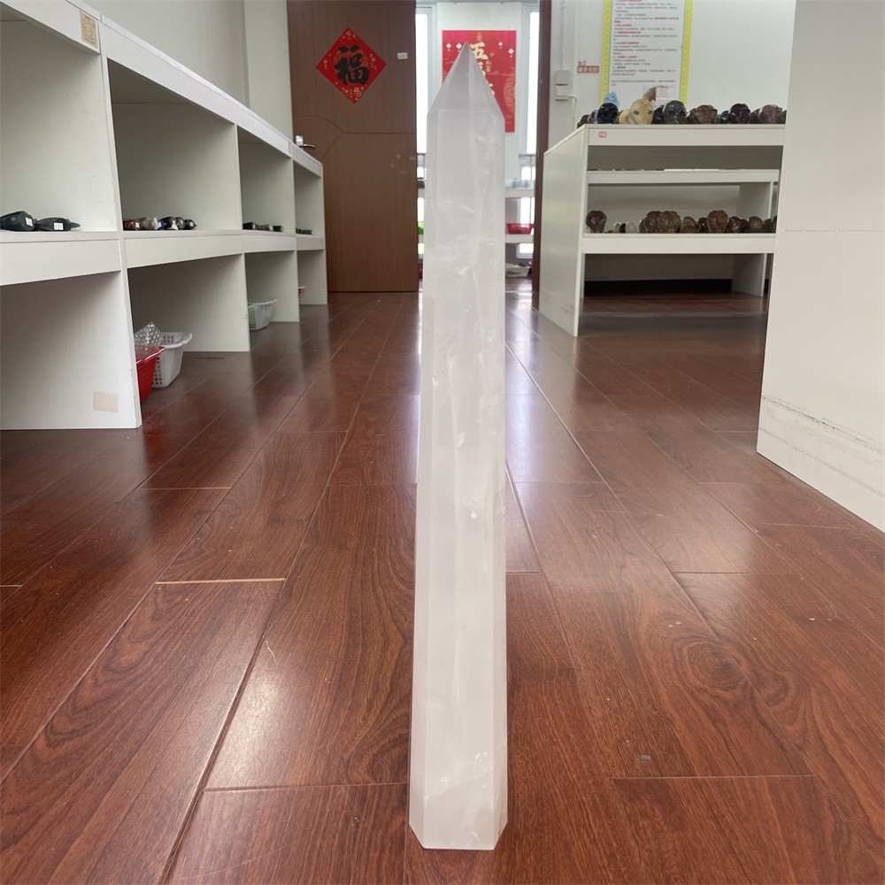 6LB 19.4″ Natural Clear Quartz Obelisk Tower Crystal Quartz Healing Reiki