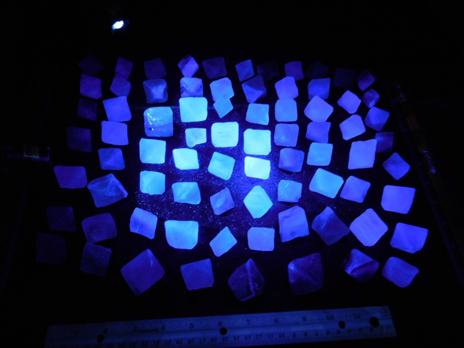 Over One Pound! or 500 Grams! Fluorescent FLUORITE Octahedron Crystals