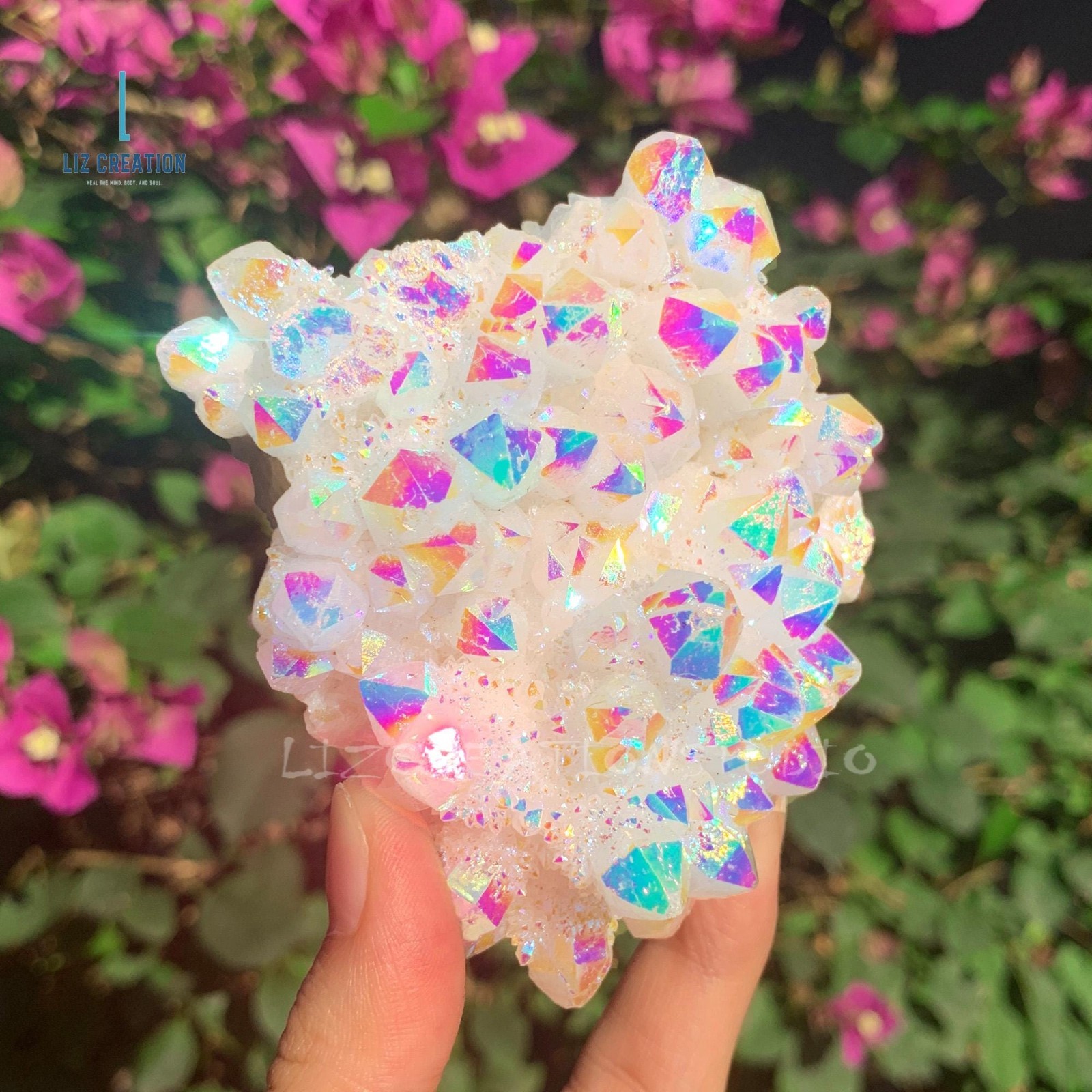 Angel Aura Crystal Cluster Natural Quartz No Import Fees