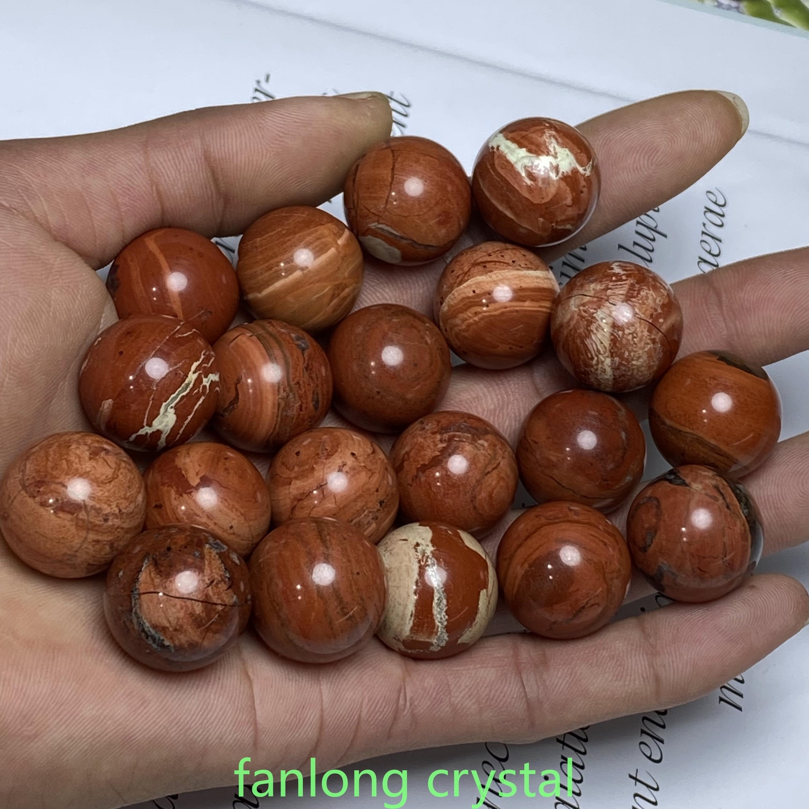 20pc Natural Red jasper Ball Sphere Quartz Crystal Mineral Gem Healing 20mm