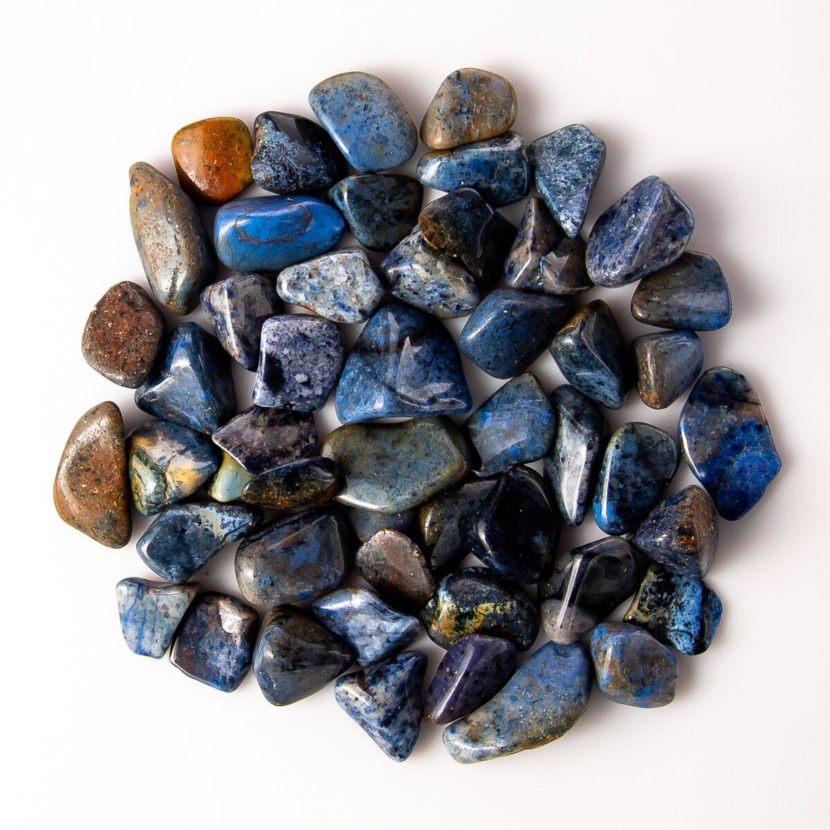 1/2 lb Tumbled Dumortierite Blue Moon Denim Quartz 40-60 Stones Gem Specimens