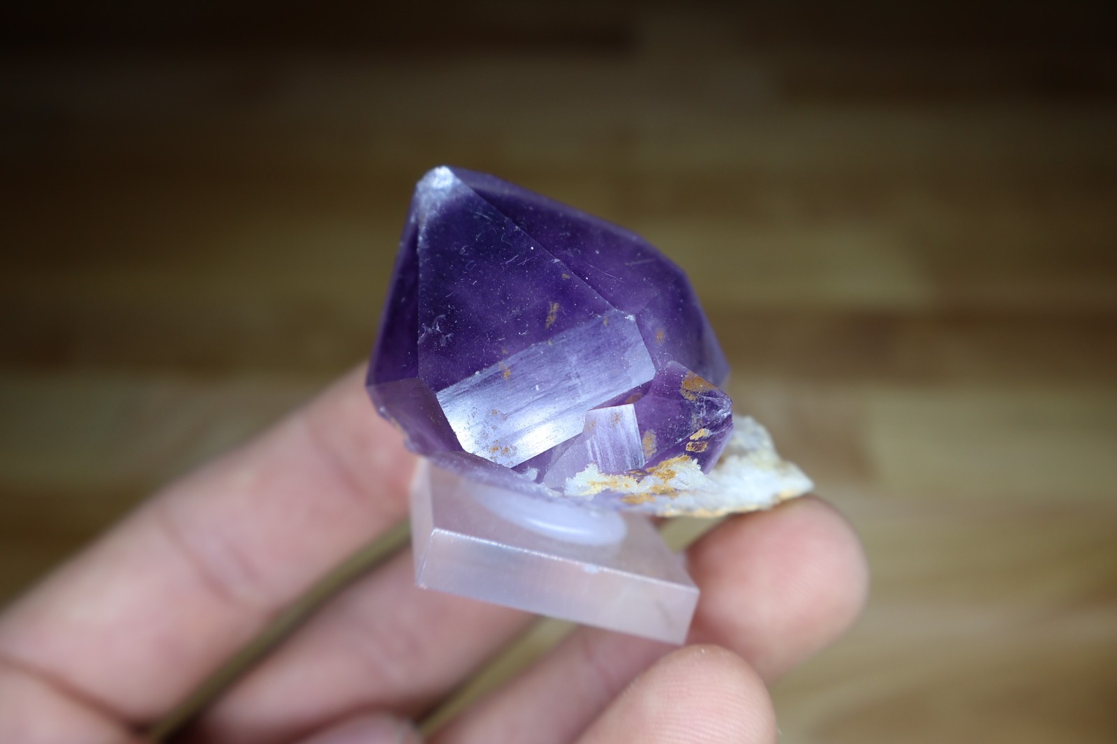 Ametheyst crystal specimen From Madagascar. Deep Purple, on Matrix