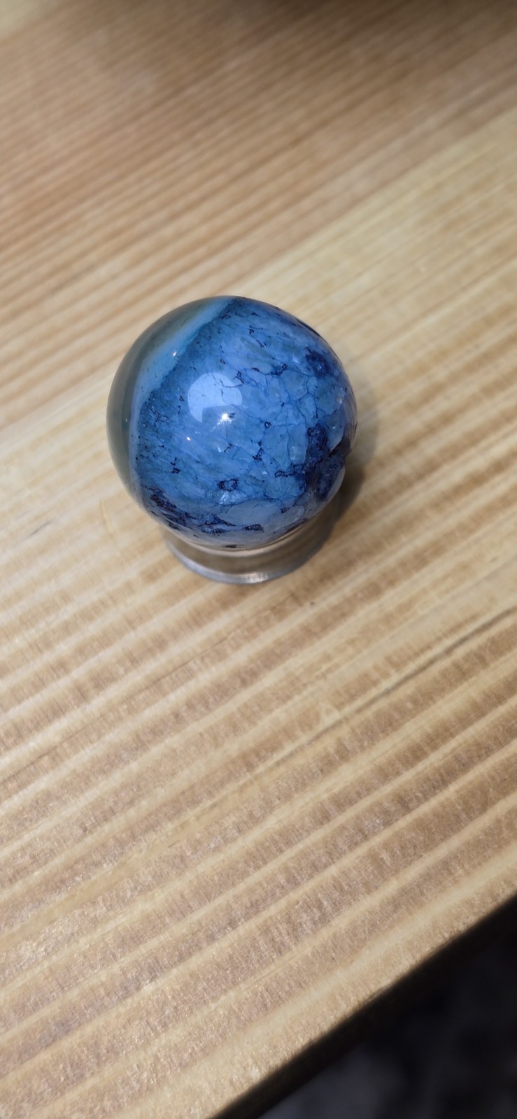Agate Sphere 19mm Enhanced Color Crystal Ball Chakra Healing Stone