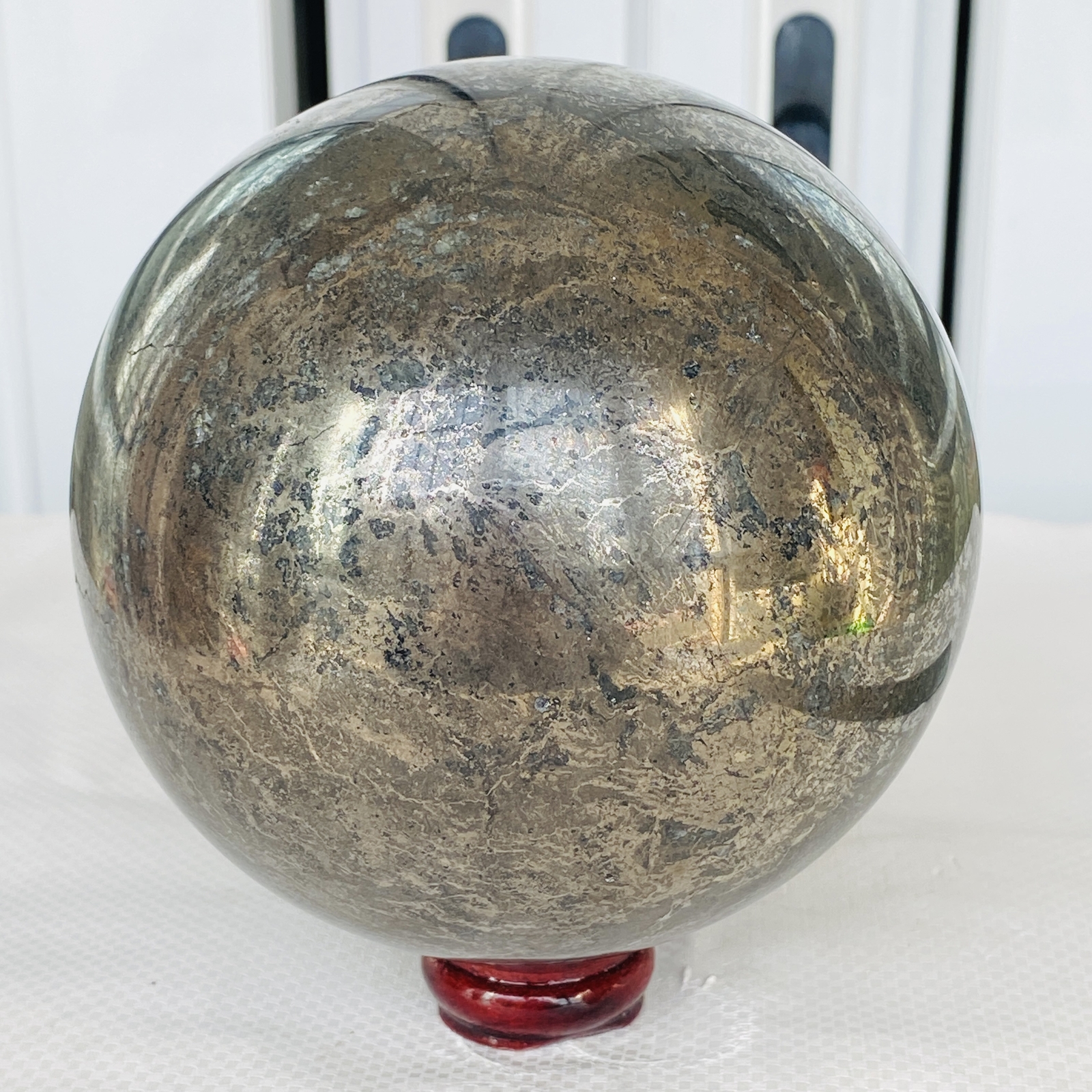 Natural Chalcopyrite Quartz Crystal Ball Energy Reiki Healing 3700G