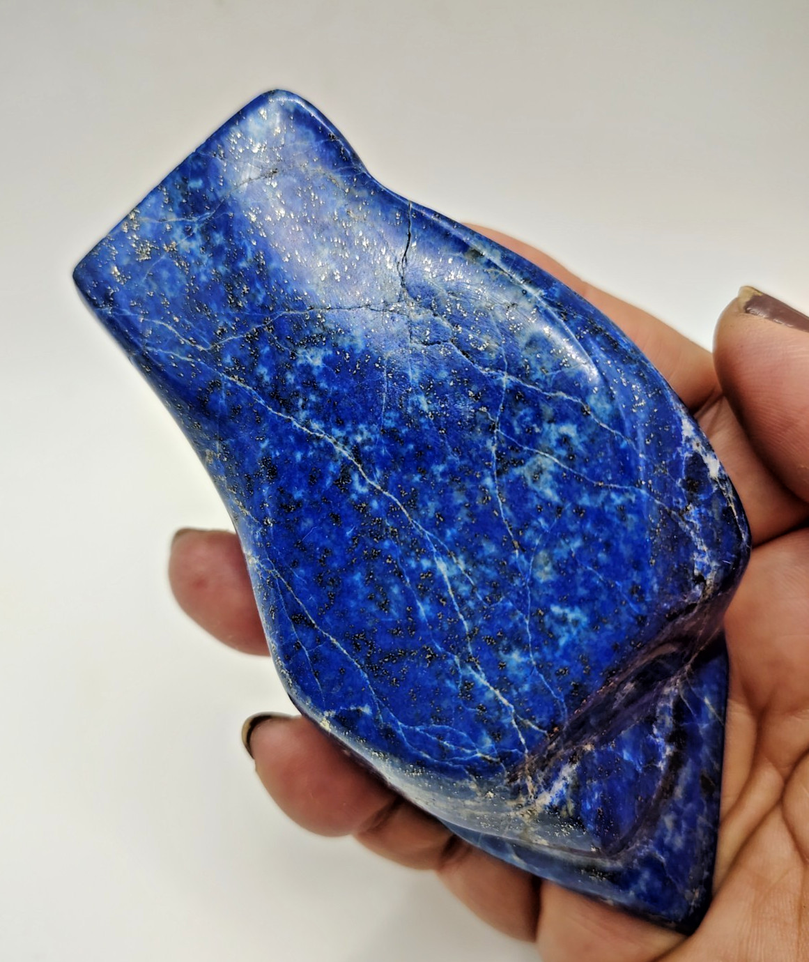 Polished Lapis Lazuli Mineral Specimen Stone Crystal Freeform 286.51g Gemstone