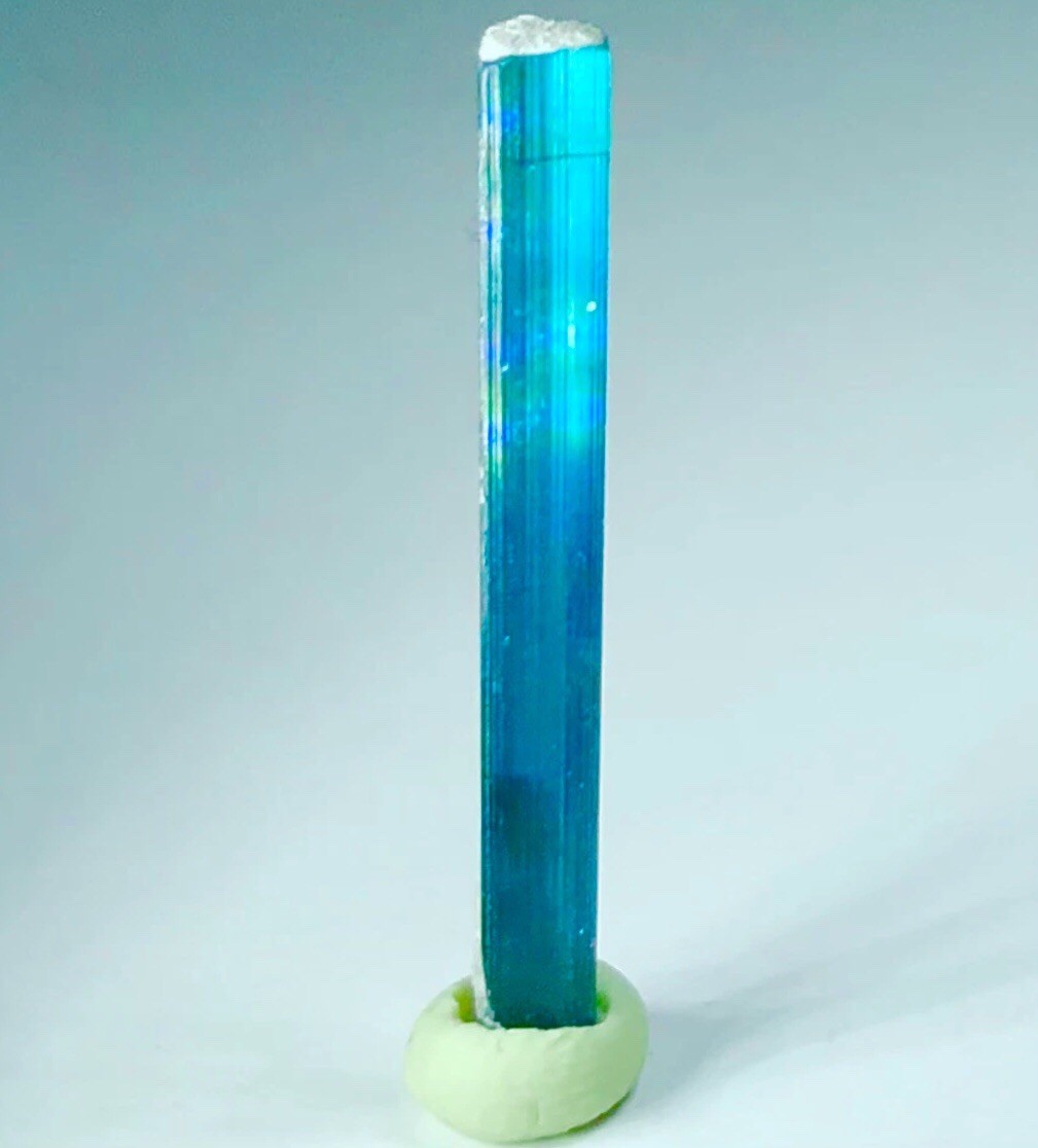 Rarest Transparent Natural Blue Paraiba Tourmaline Crystal Raw Rough Specimen