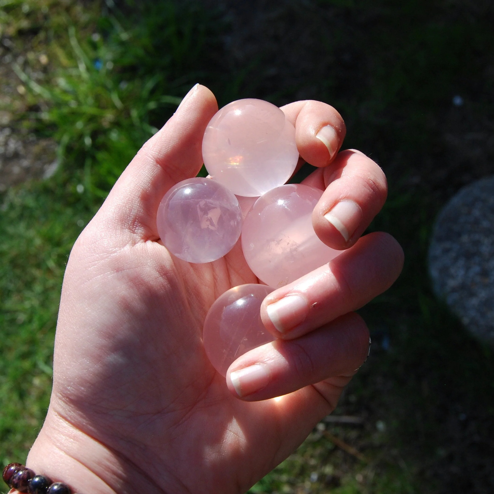 AAA STAR Rose Quartz Crystal Spheres, Many Sizes 25mm to 65mm, Mozambique