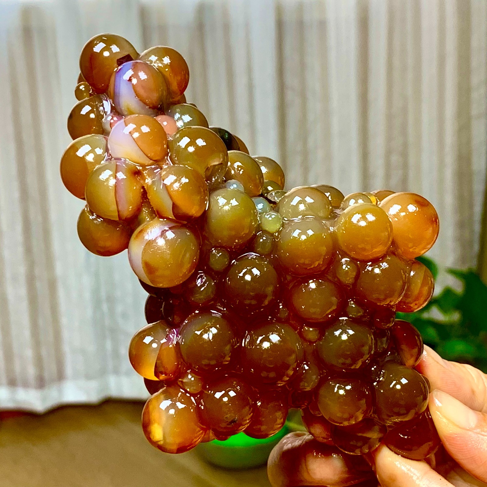 1.98LB Natural Gobi Agate Eye Agate grape shape Crystal Madagascar mineral