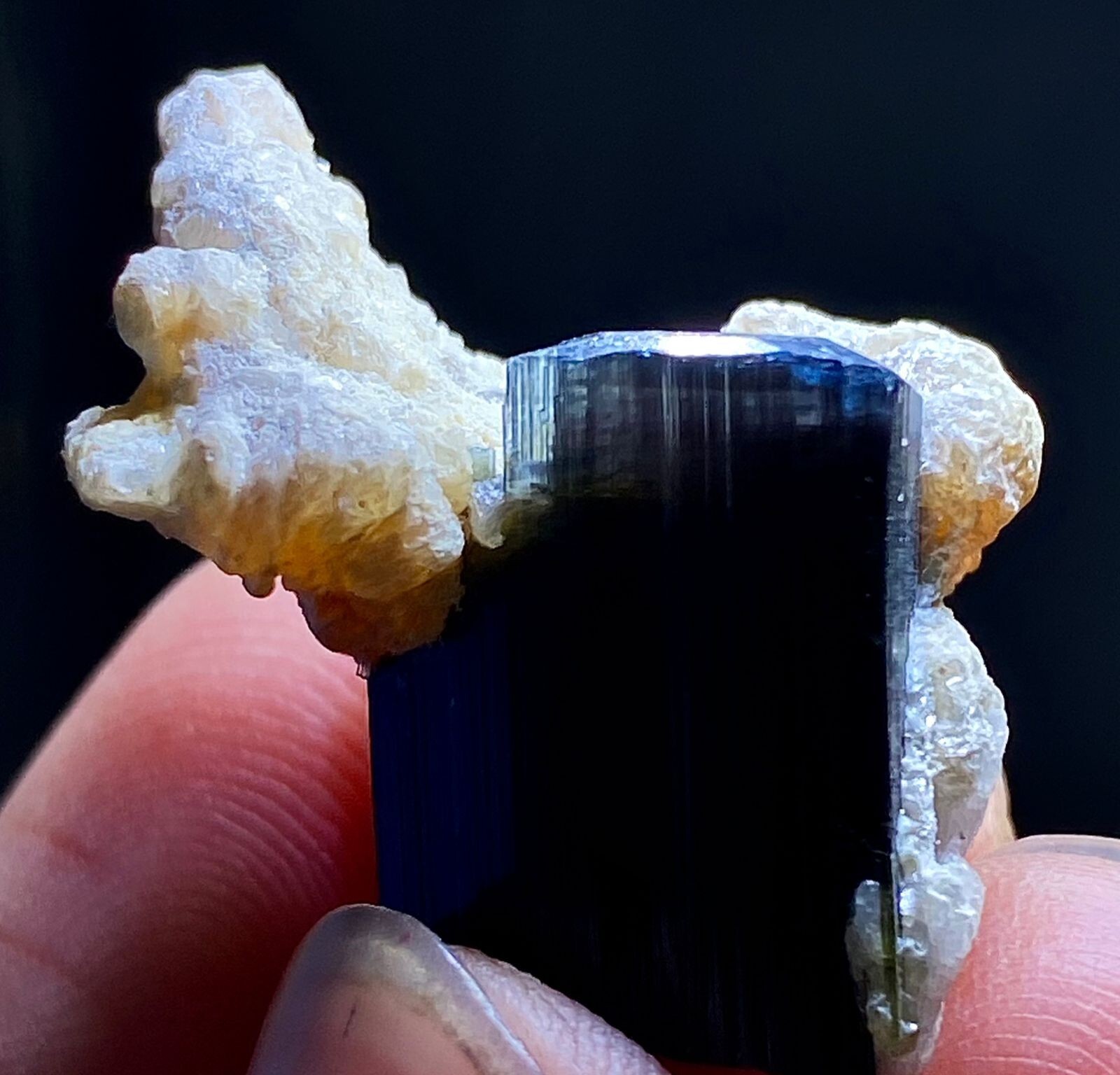 44 Carat beautiful natural Terminated Blue cap Tourmaline crystal Specimen