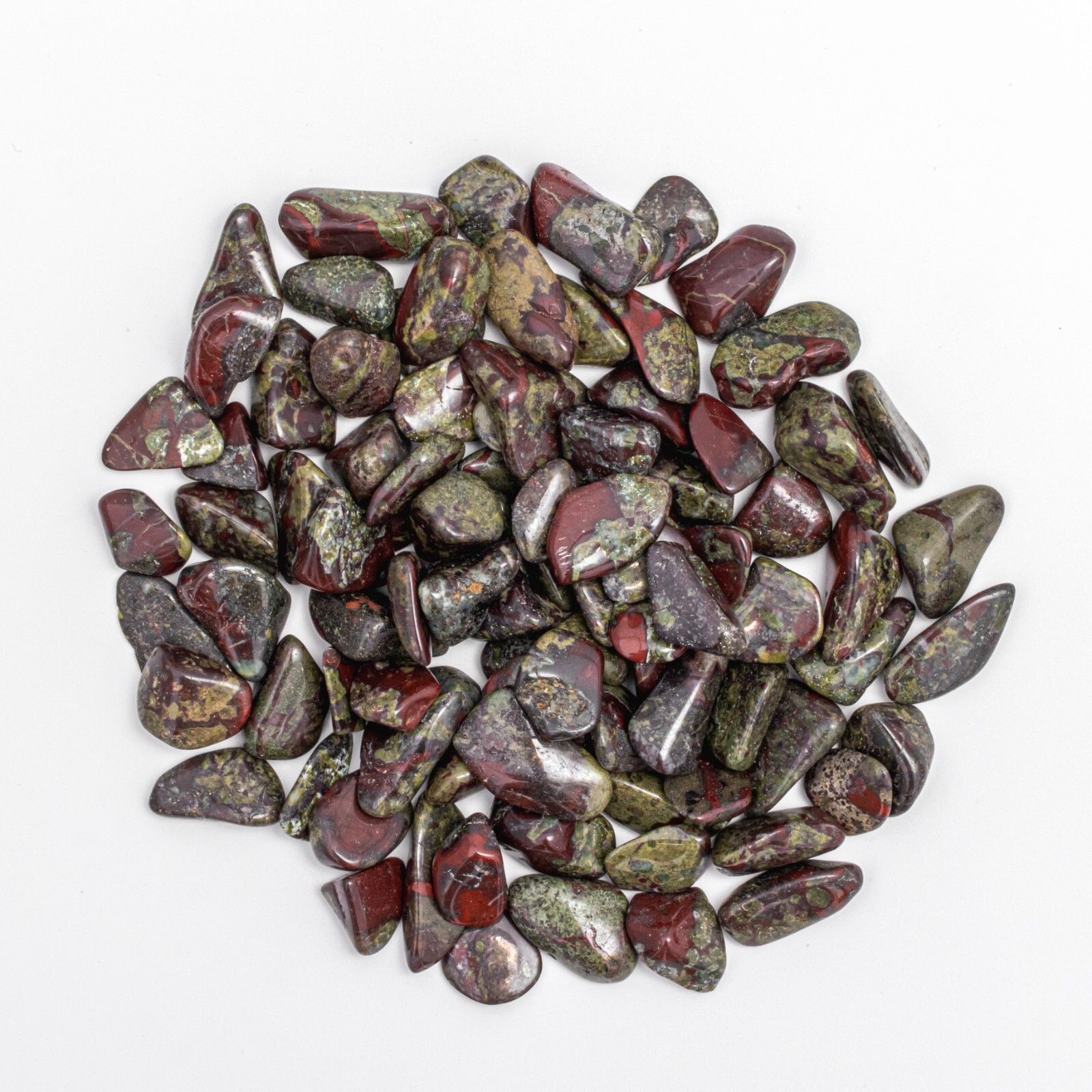 1/2 lb Tumbled Dragons Blood Jasper Gemstone Crystals 75-100 Stones Bulk Gems