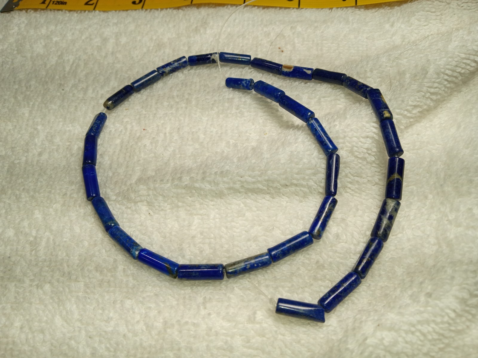 Lapis Beads on nylon thread, 16g