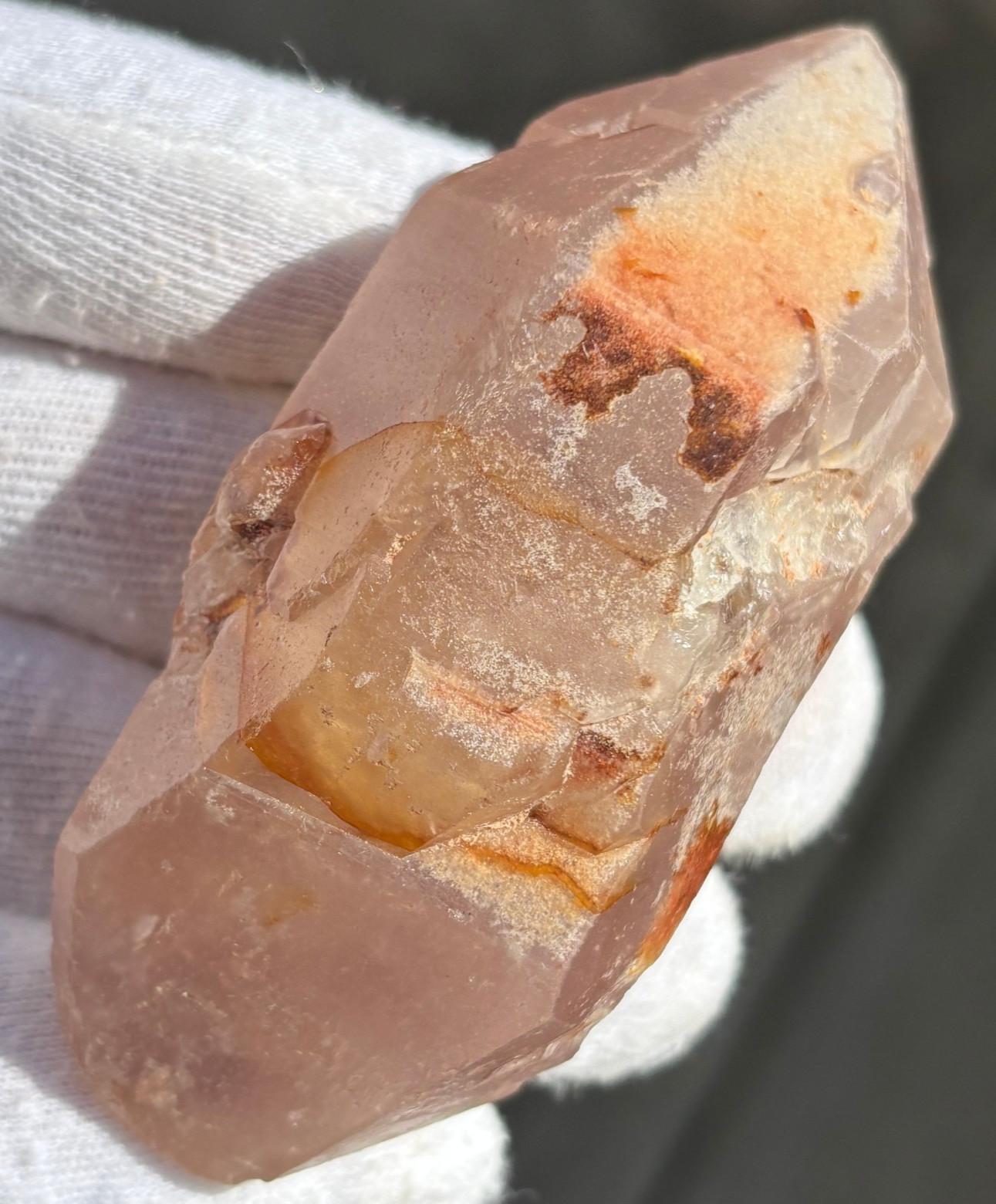 USA SALE *SEE VIDEO* 129g 3.39″ RARE LITHIUM DT QUARTZ POINT DOUBLE TERMINATED