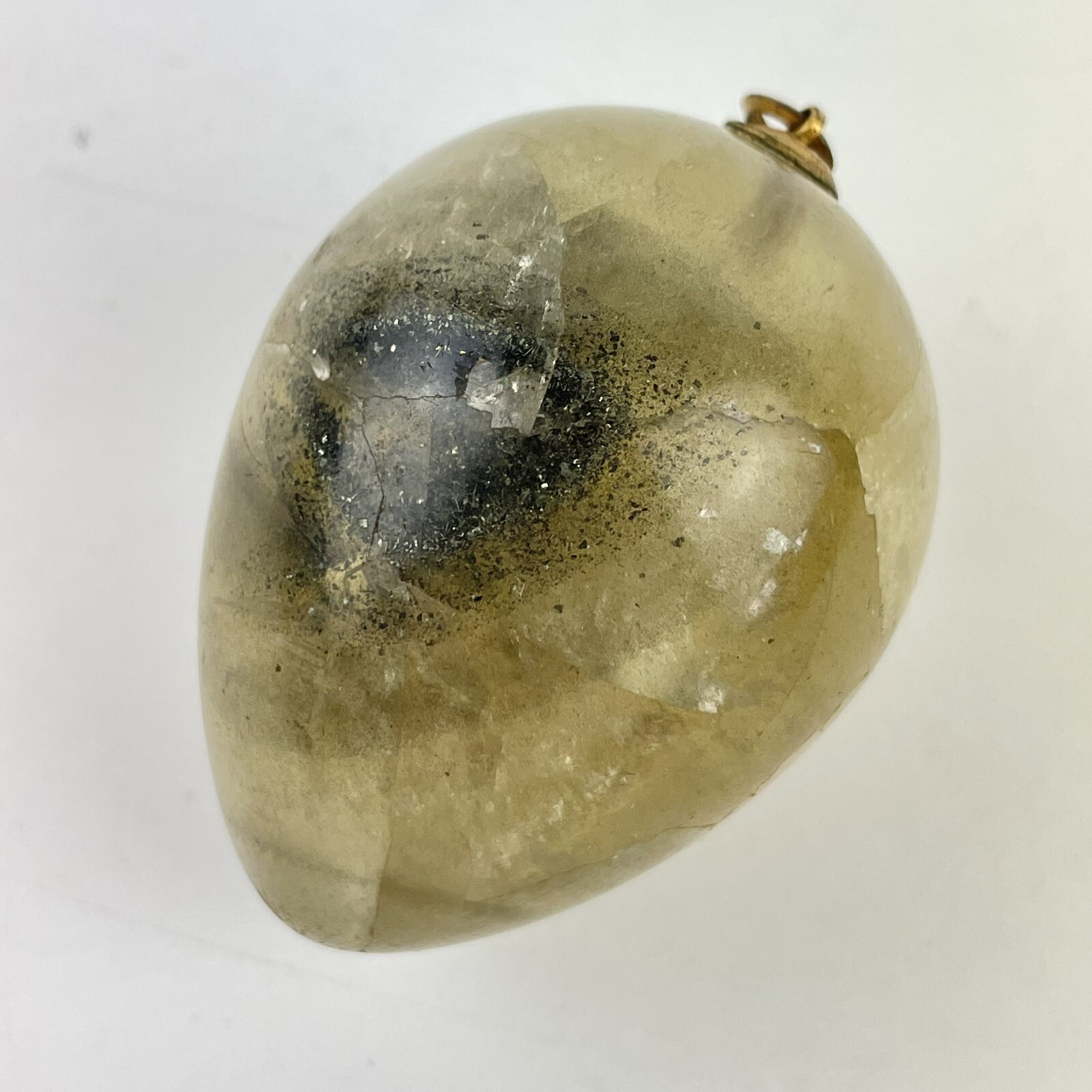 Antique Carved Rock Crystal ? Hardstone Specimen Egg 5.3cm X 3.5cm 122g