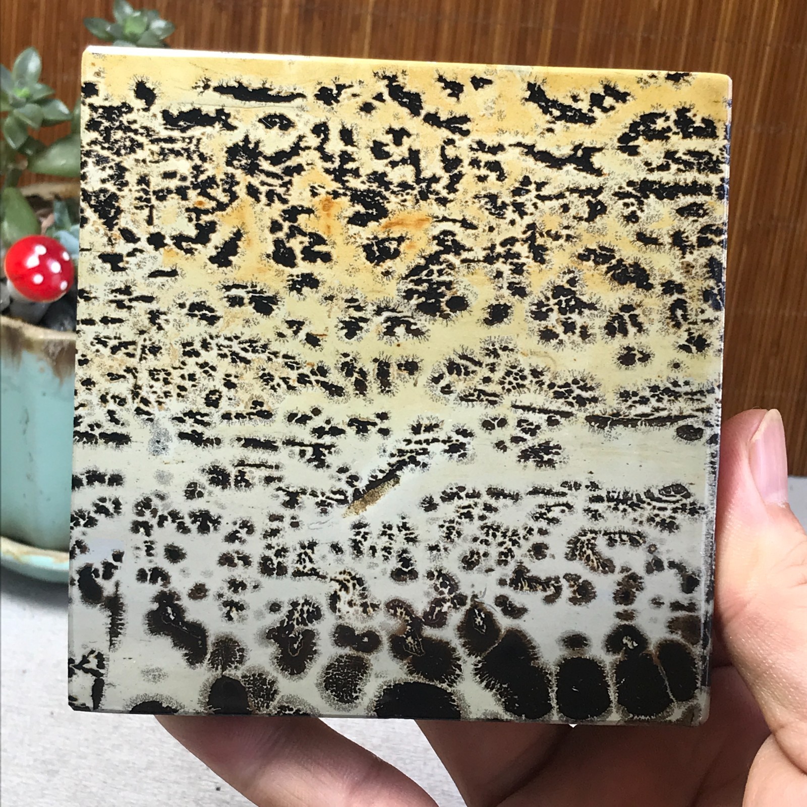 241g Natural Chinese painting stone crystal ornaments for home decoration A7005
