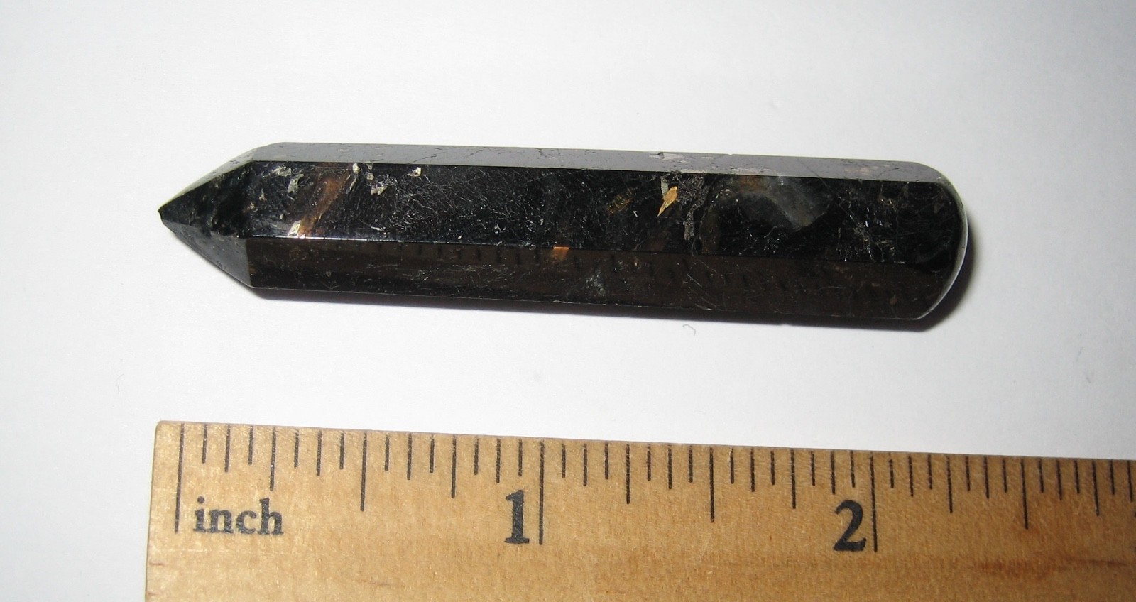 60mm RARE! POLISHED NATURAL AUTHENTIC NUUMMITE STONE WAND GREENLAND 16grams *2