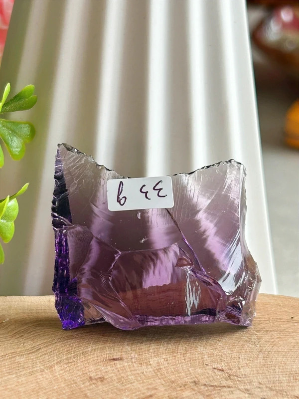 Violet Amethyst Andara Crystal | 33g | High Transparency | Acrylic Stand