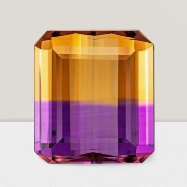 Ametrine Octagon Cut Gemstone 4.1 Cts – 11×9 mm Lustrous Loose Gem