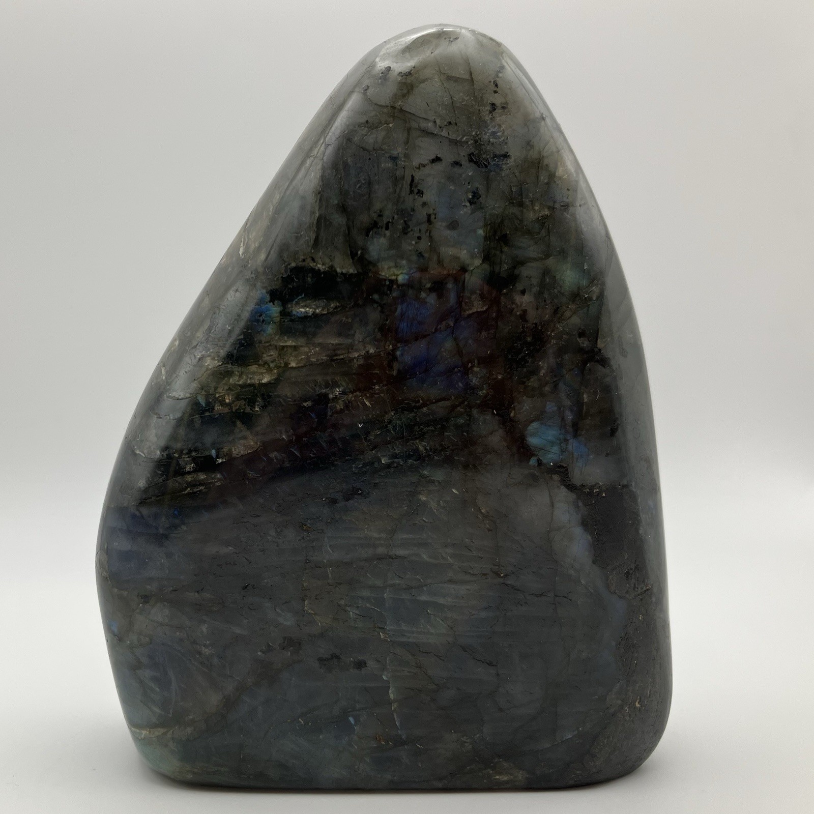 99mm XL 1+LB Rainbow Labradorite Freeform Tower Crystal Gemstone Specimen 504g