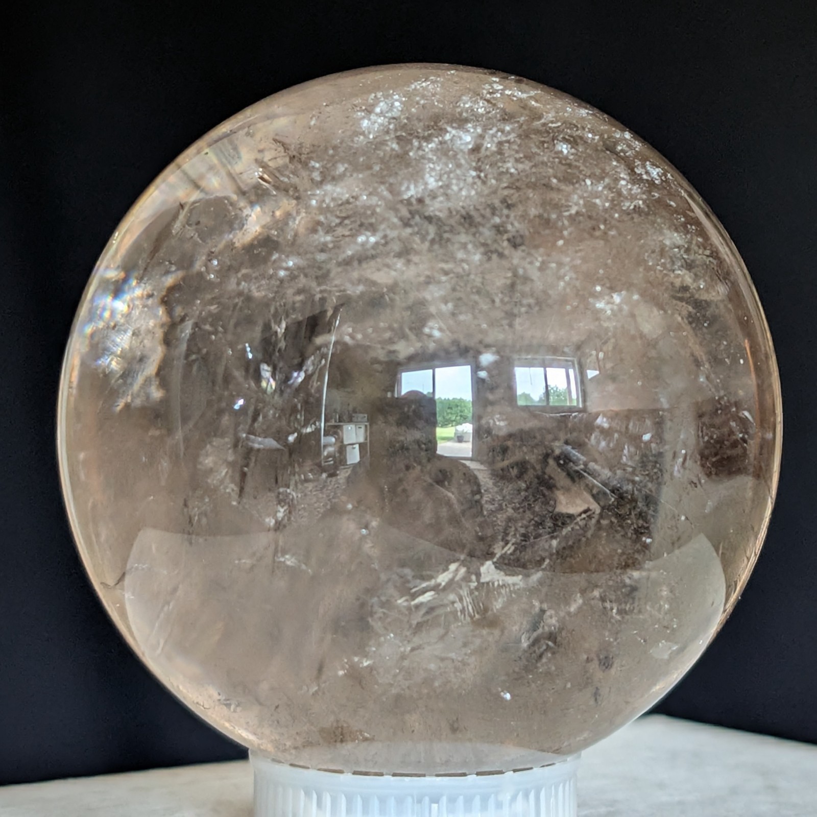 Smokey Quartz Sphere Crystal Ball Orb Gemstone Chakra Reiki