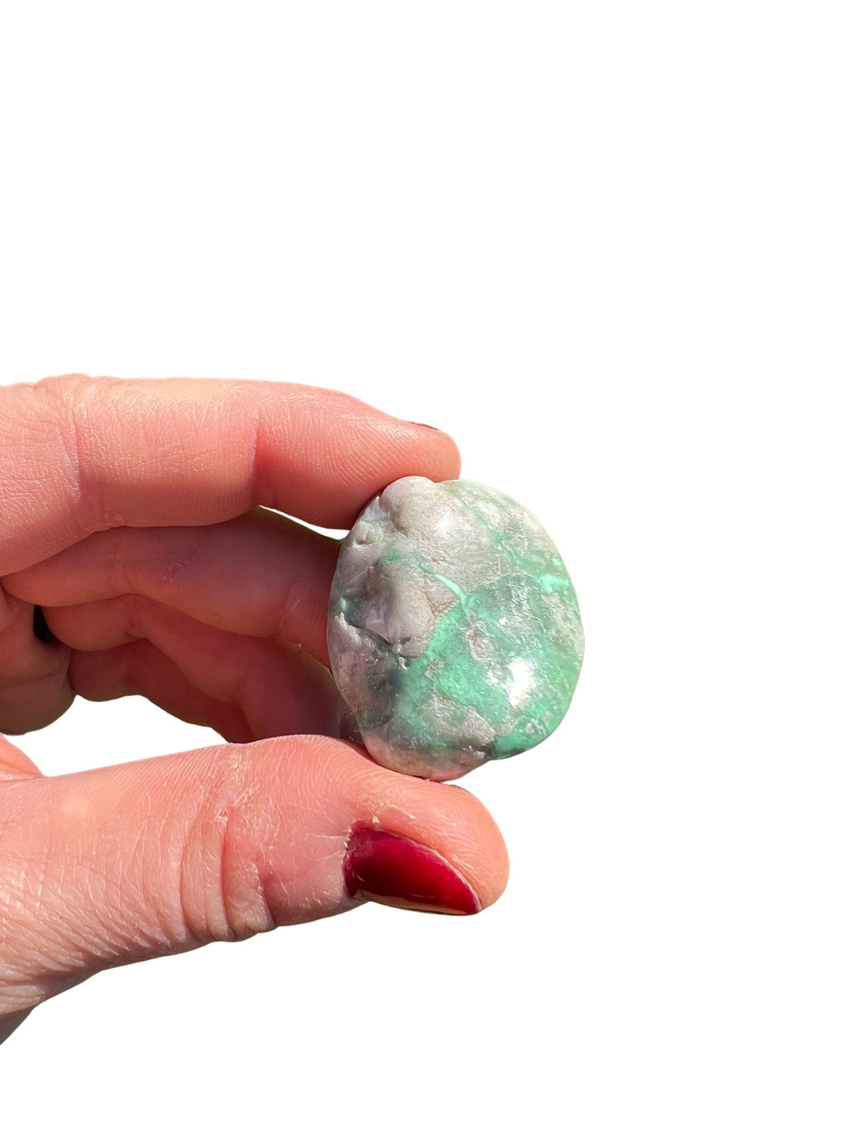 Variscite Tumbled Stone, Natural Variscite from Utah, USA
