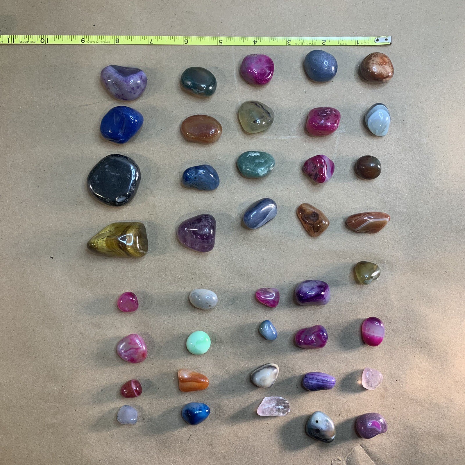 Assorted Multicolored Polished Crystals Stones 15oz
