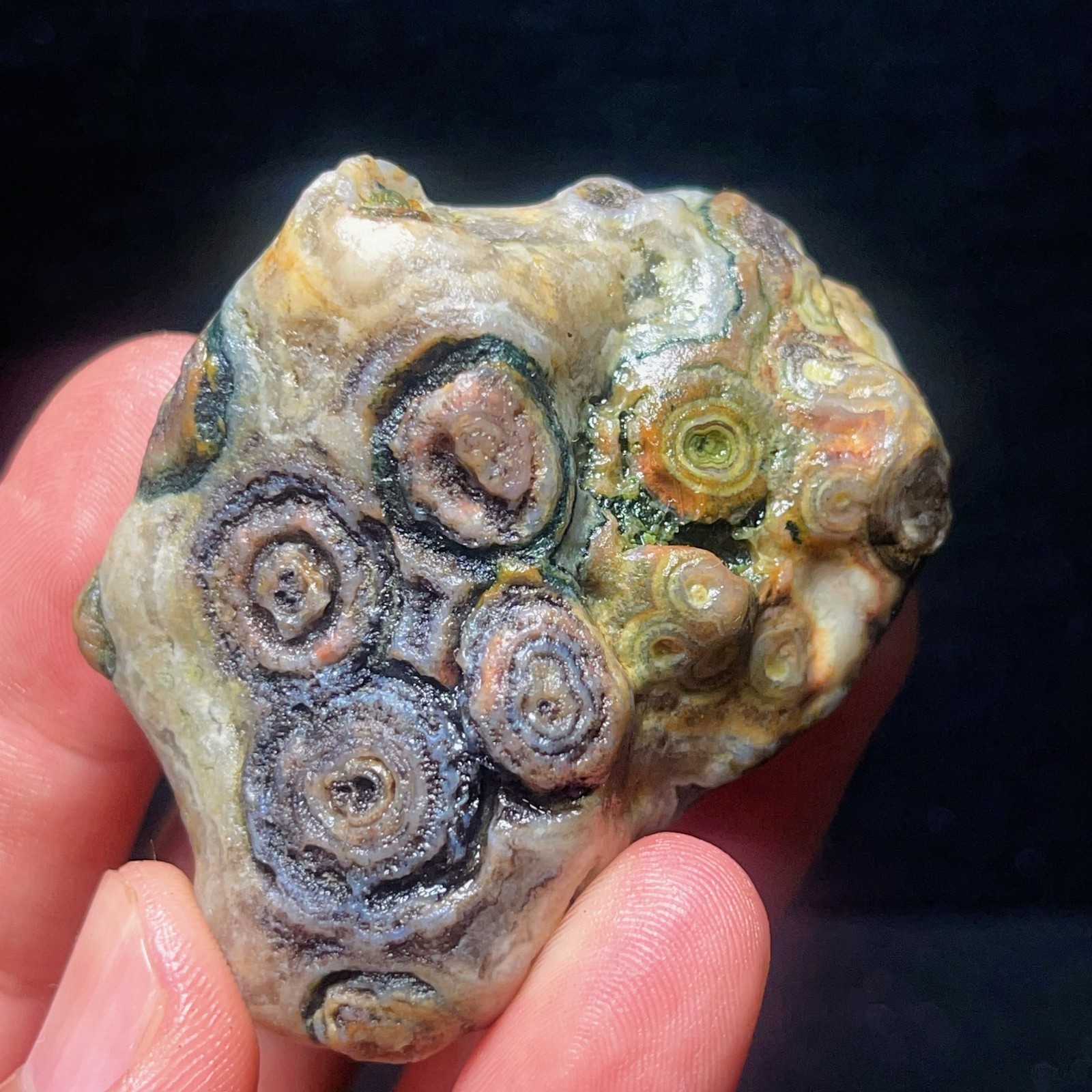 Rare 91G Natural Beautiful Gobi Agate Eye Agate Stone Madagascar L5534