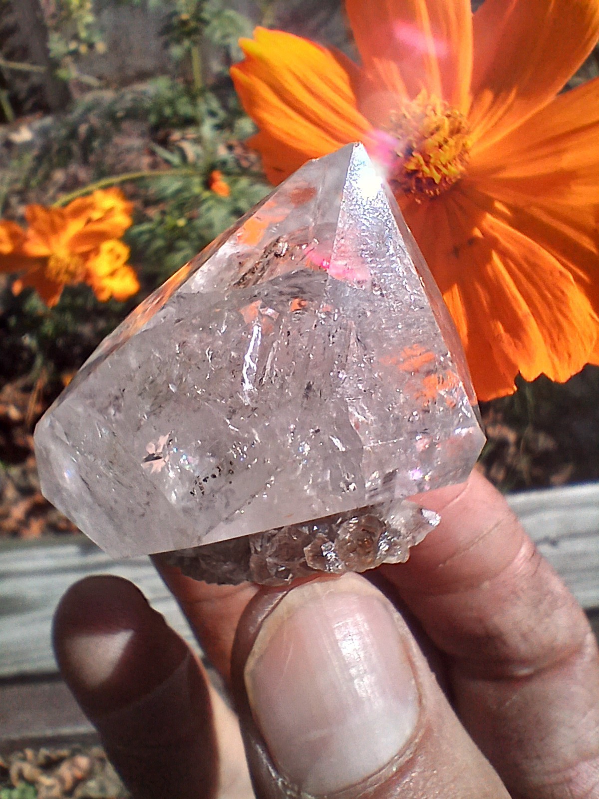 Genuine Herkimer 💎 On Druze With 🌈s (Self Collected In NY)