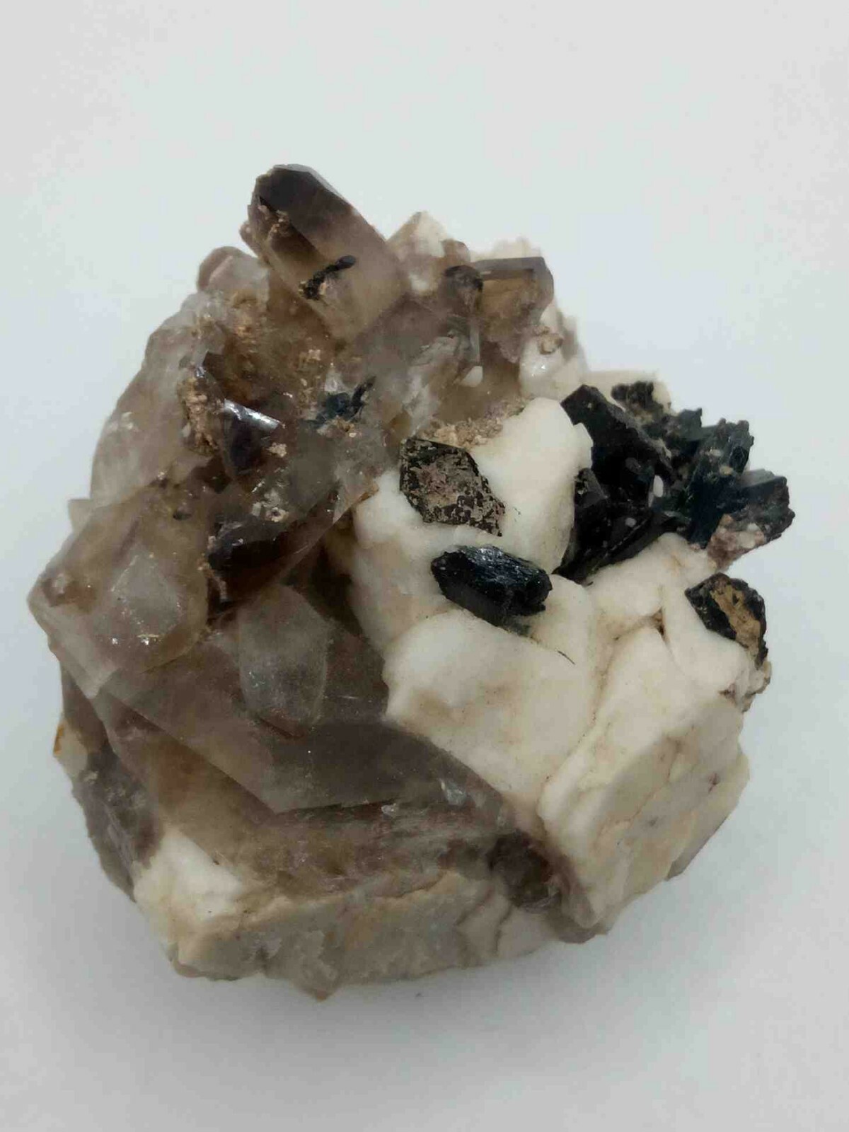 Gorgeous Unique 182 Gram Aegerine Feldspar Smoky Quartz Crystal Mineral Cluster
