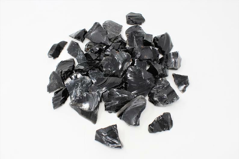 Raw Black Obsidian Rough Stones- High Grade A Quality – Healing Crystals