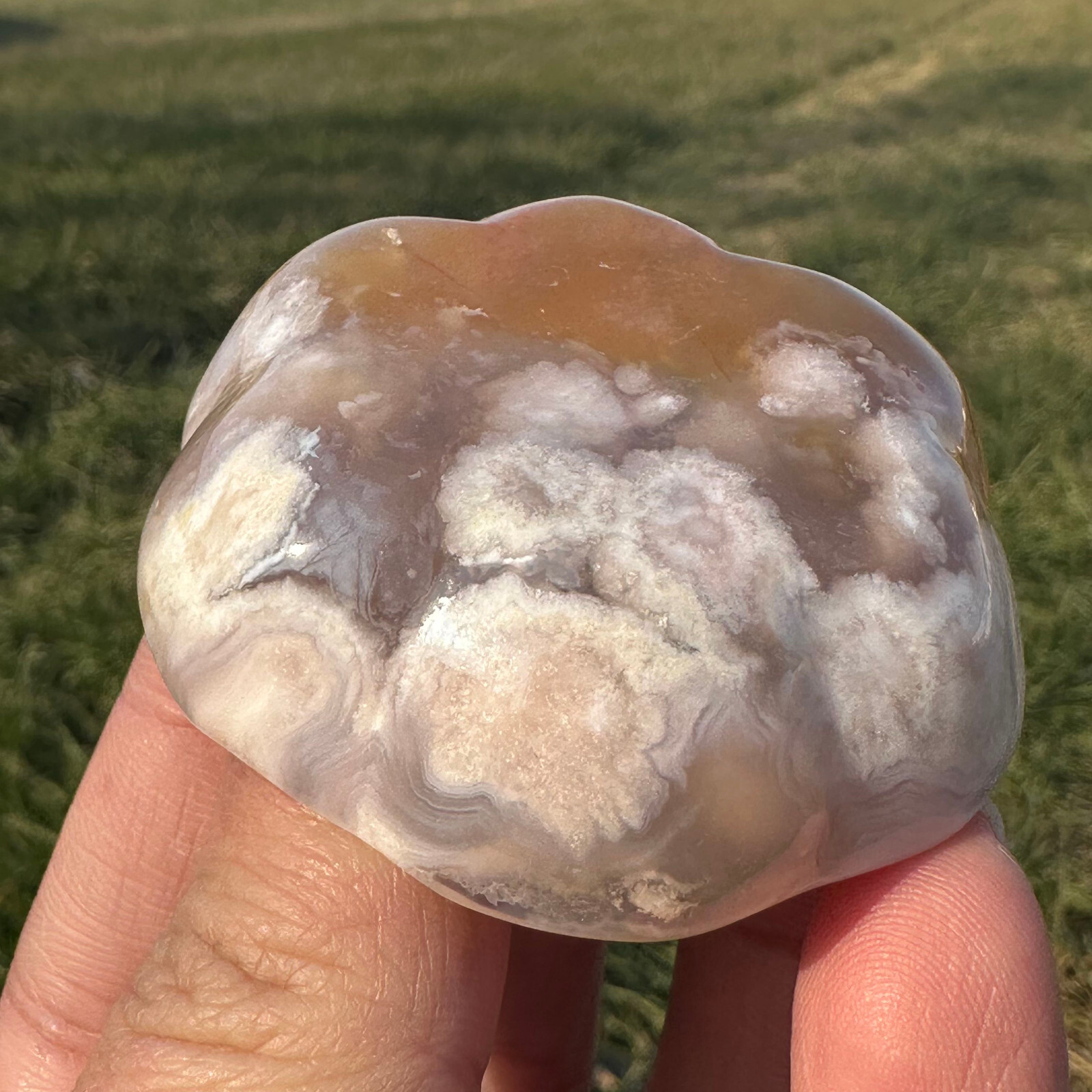 Natural Sakura Agate Bowl Quartz Specimen Skull Crystal Reiki Healing Gift 1PC