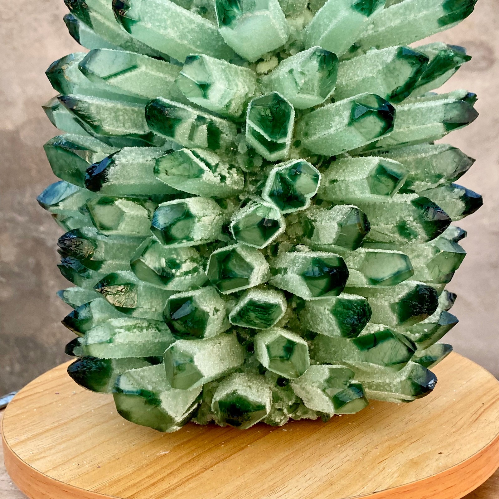 18.95LB Newly Discovered GREEN Phantom Quartz Crystal Cluster Mineral Sample