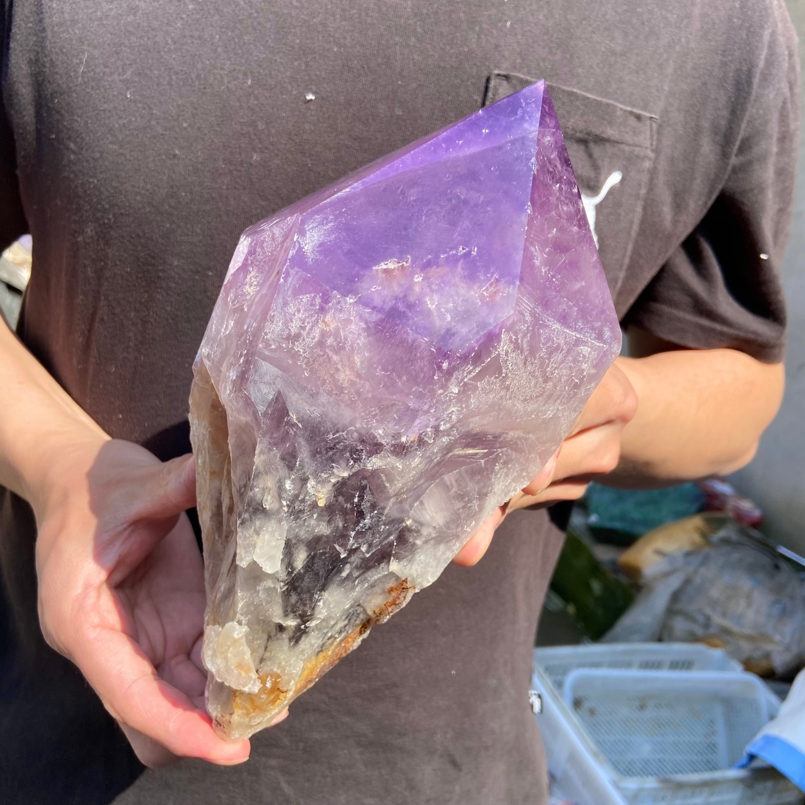 5.9lb Natural Amethyst Point quartz crystal polishing specimen Healing