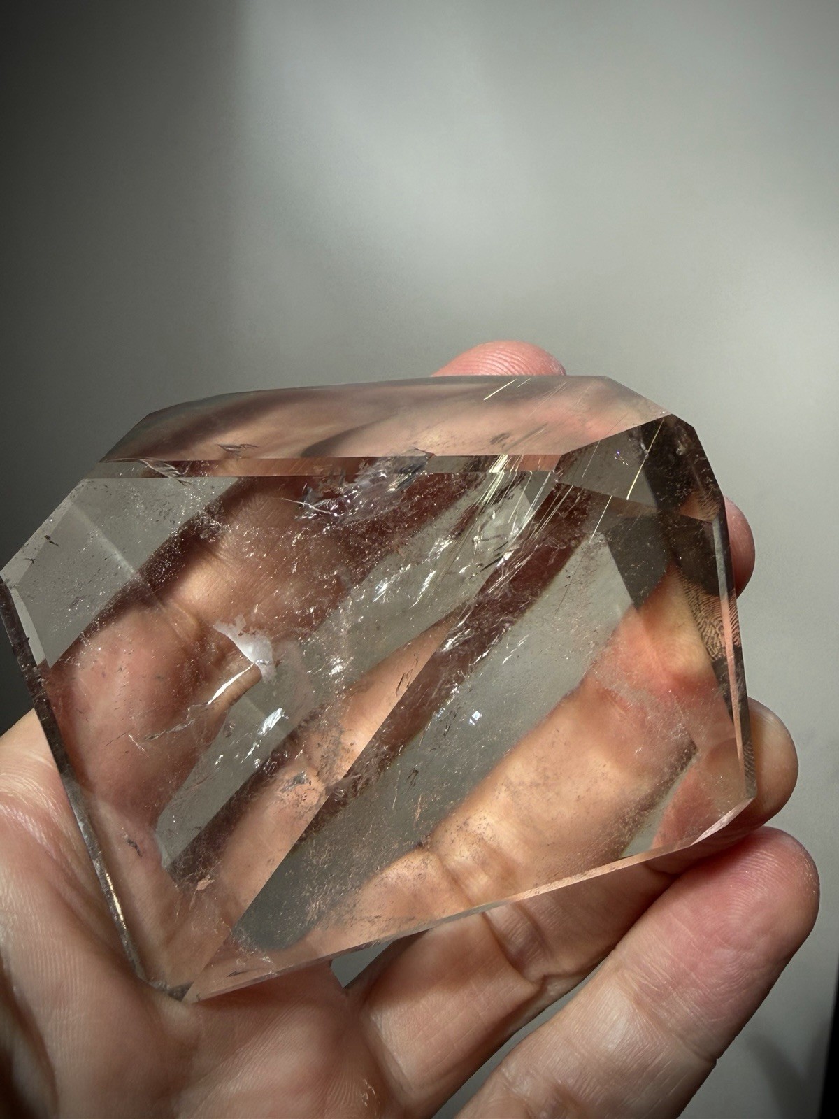 Gold Rutilated Quartz Crystal Optical Quartz Rutile Inclusion Quartz Polished