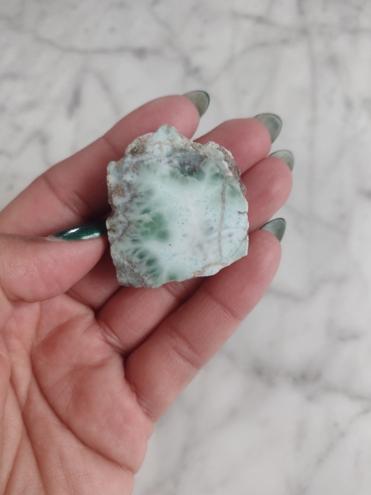 Dominican Republic LARIMAR Stone Specimen Crystal Polished Rare Stone L4