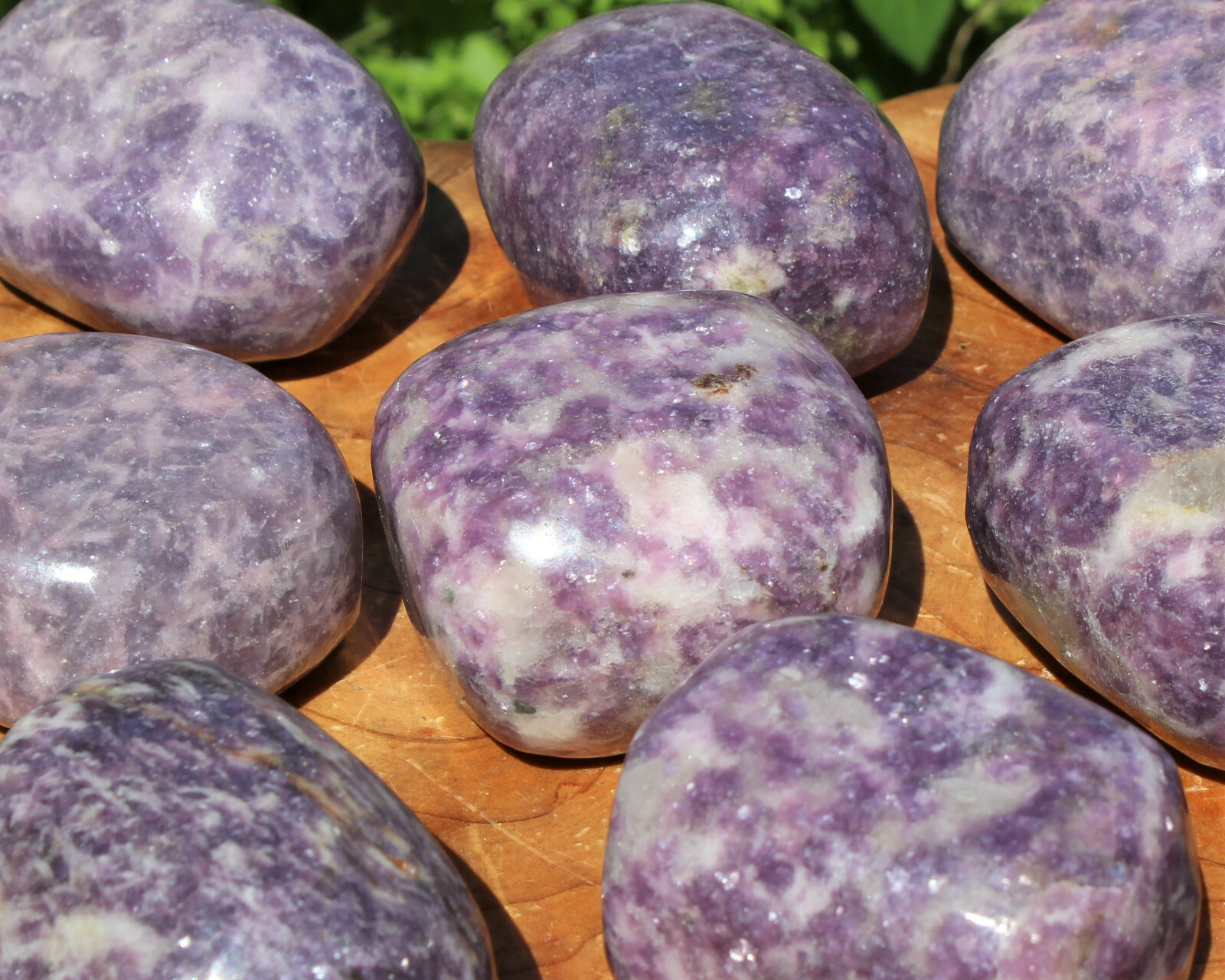 Lepidolite Power Stones Therapy Stone, X Large Palm Stone, Polished Lepidolite