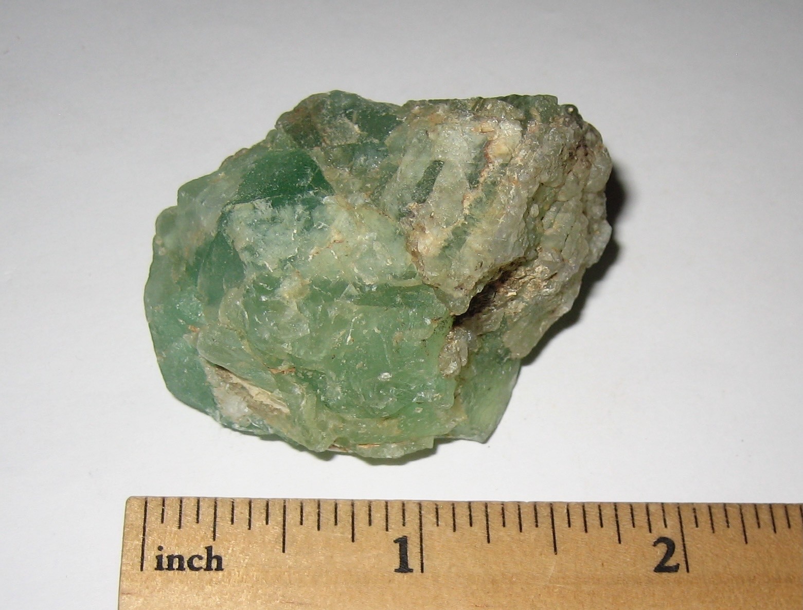 1.75″ RARE LOCALITY NATURAL GREEN FLUORITE CRYSTAL WISE MINE NH, USA ~ 68.8g *1