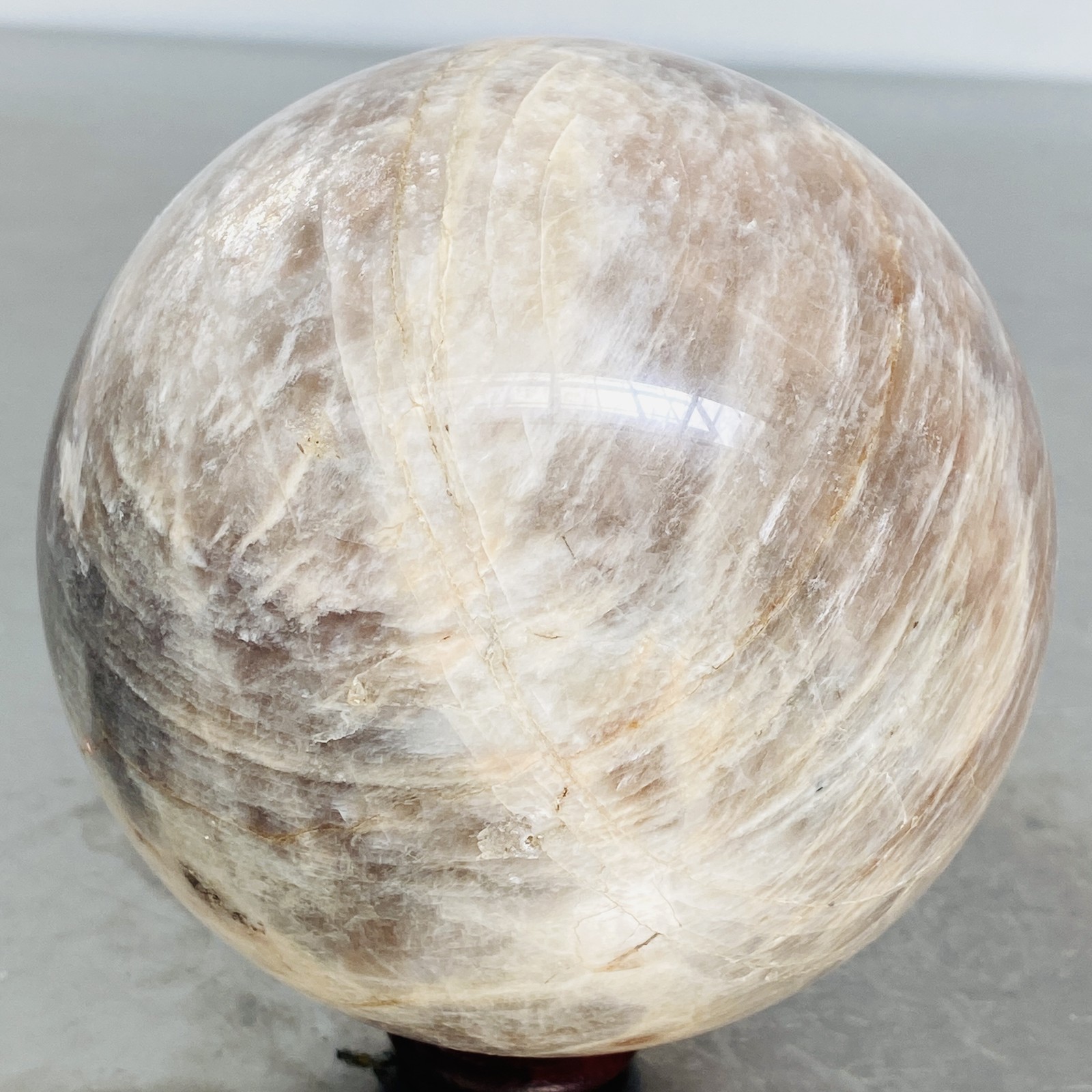 Natural Gray moonstone sphere quartz Crystal ball Healing 2080G (4.58LB)