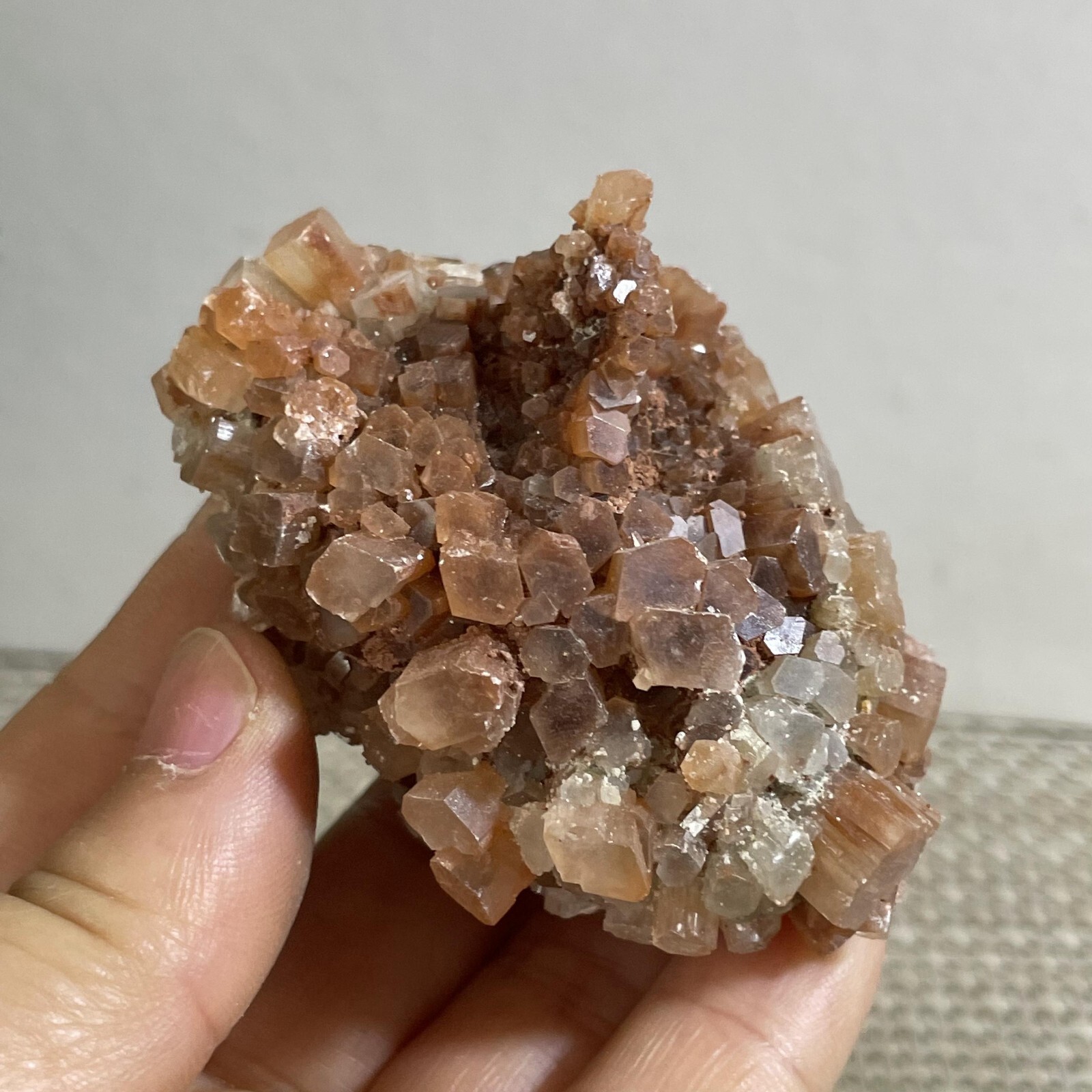 136g NATURAL ROUGH RED ARAGONITE CRYSTAL CLUSTERS FROM MOROCCO
