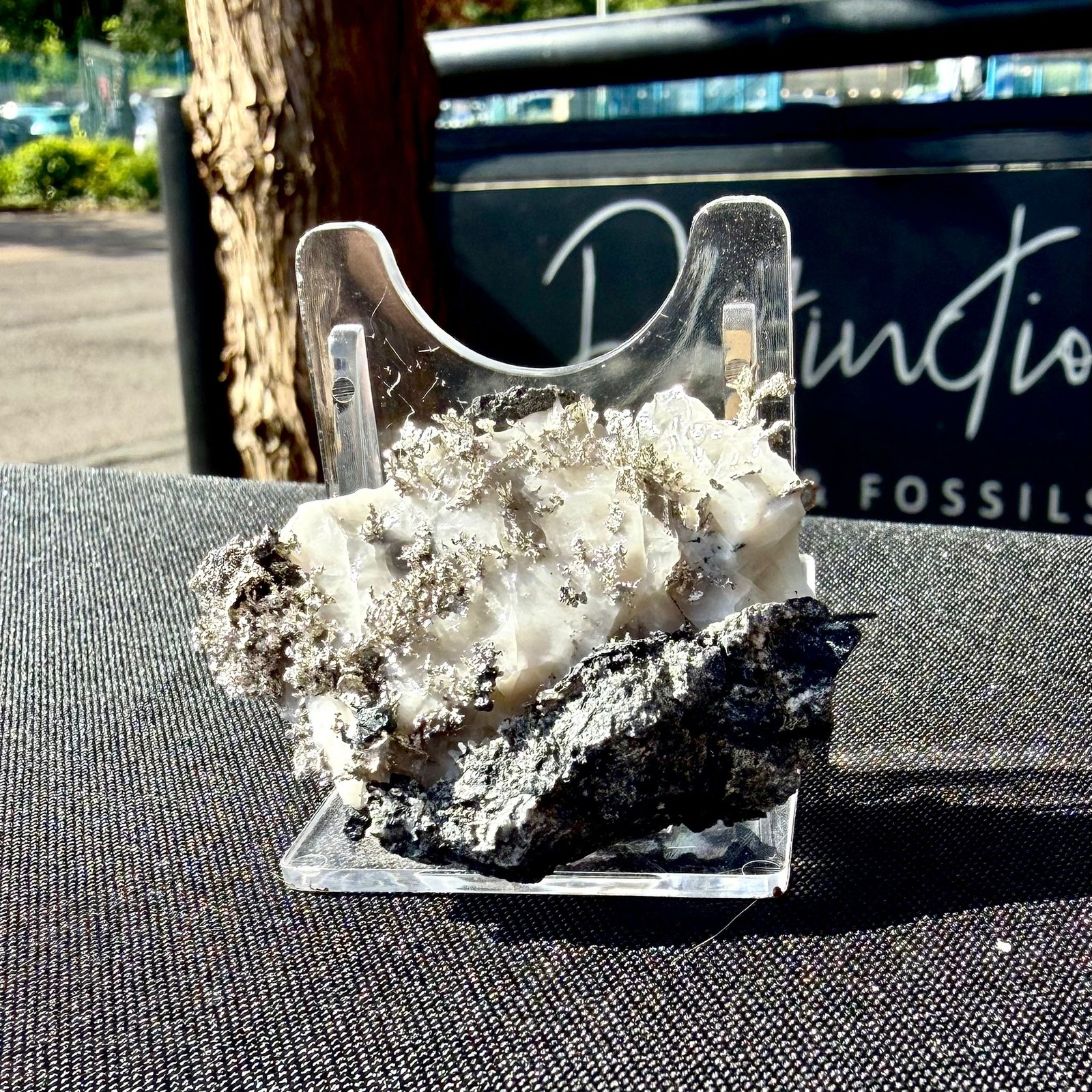 Natural Native Silver on Calcite Matrix | Collectors Mineral Specimen (B1 #3)