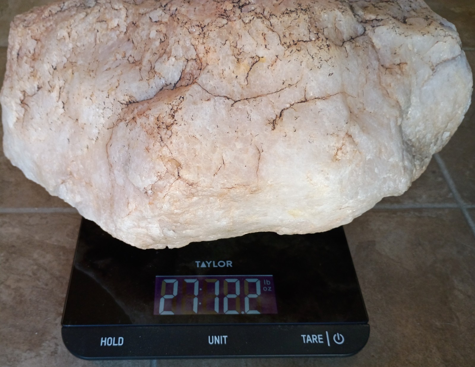 LARGE NATURAL ROSE QUARTZ ROUGH RAW CRYSTAL HEALING STONE of ARIZONA 27 lb 12 oz
